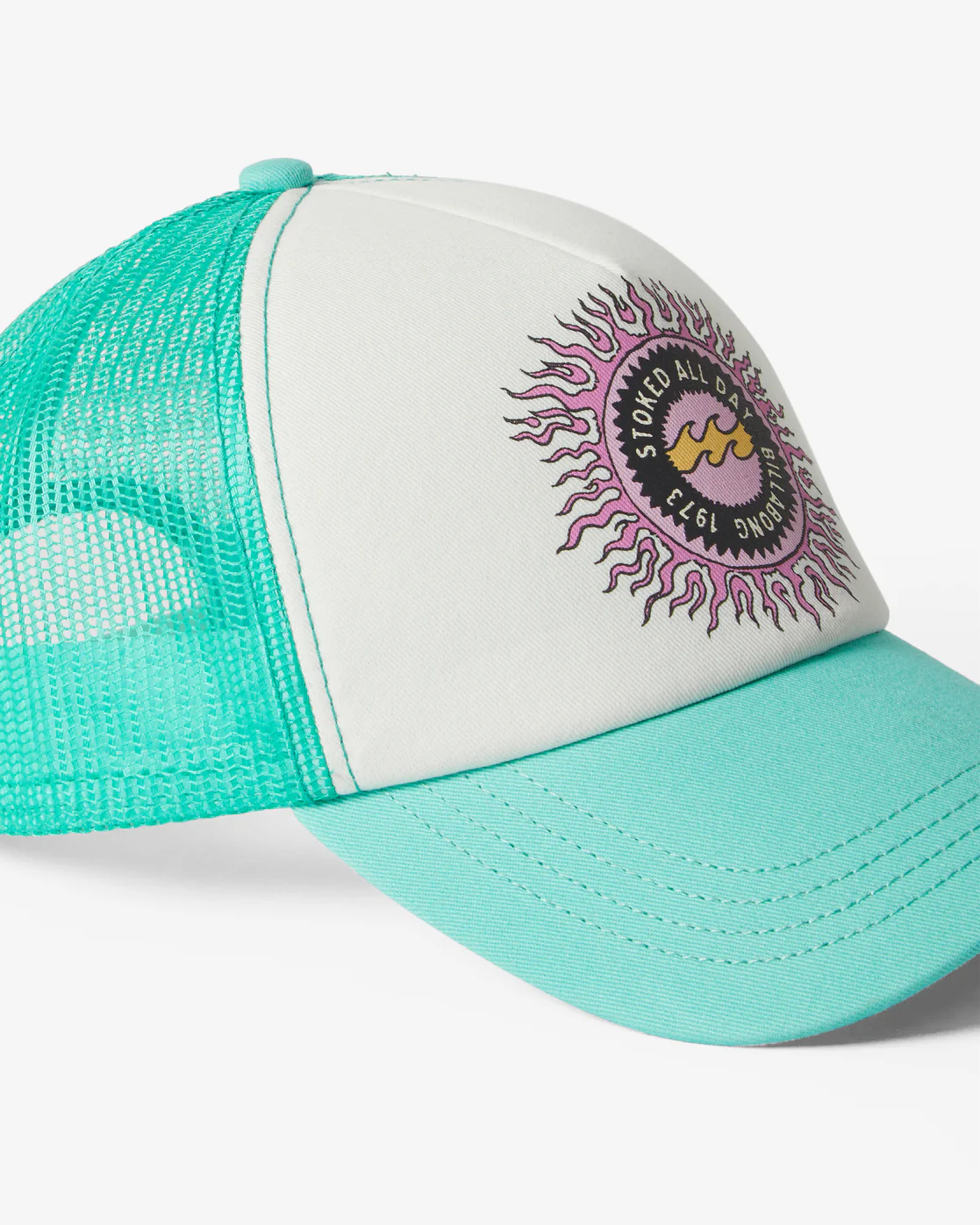 Billabong Aloha Forever Trucker Hat - Bright Lagoon -Biliabong Outlet