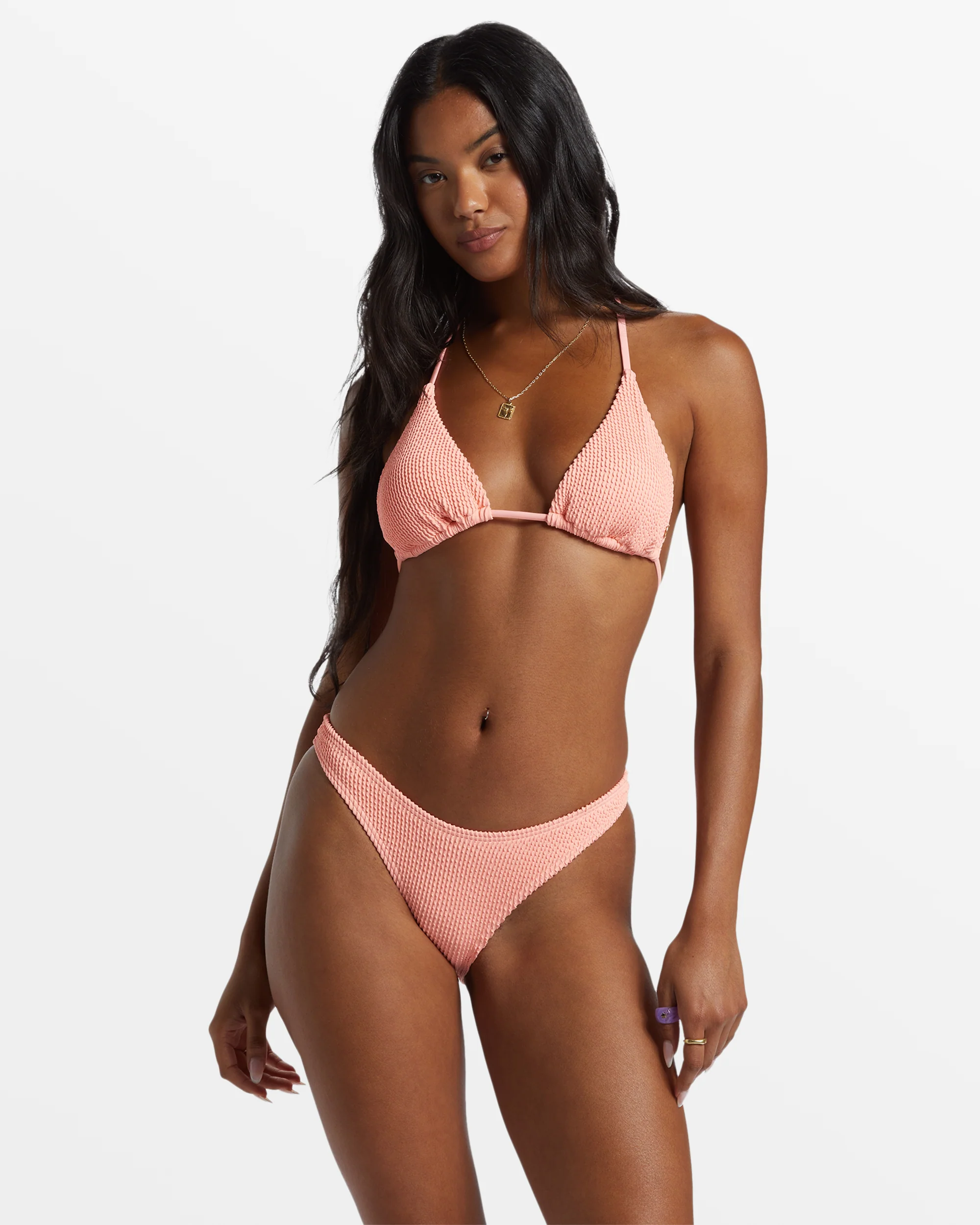 Billabong Summer High Hike Bikini Bottoms - Peach Tart -Biliabong Outlet