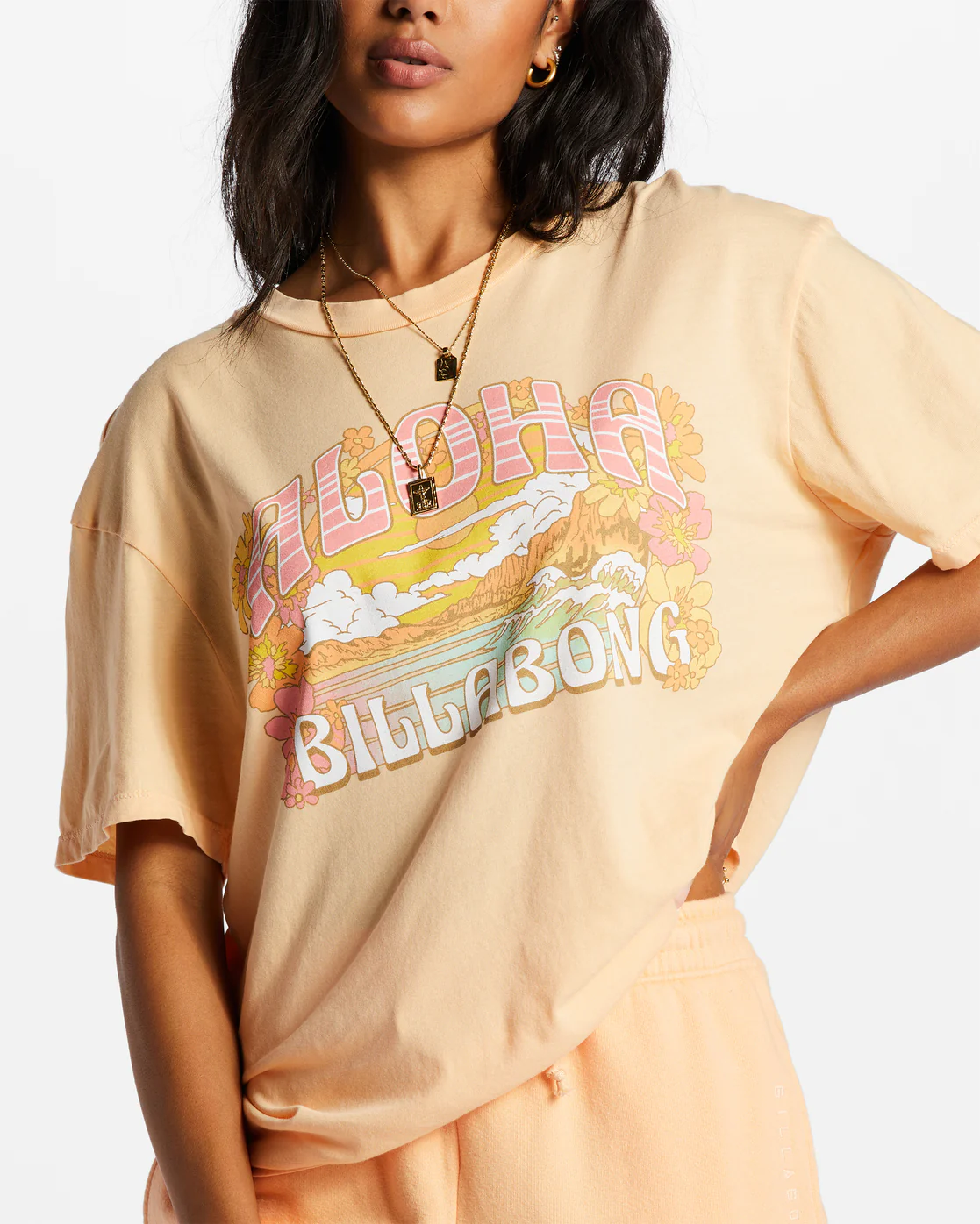 Billabong Aloha Friend T-Shirt - Light Melon -Biliabong Outlet
