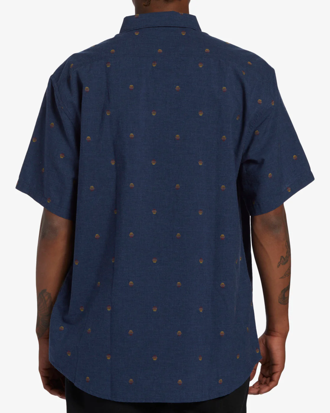 Billabong All Day Jacquard Short Sleeve Woven Shirt - Navy -Biliabong Outlet