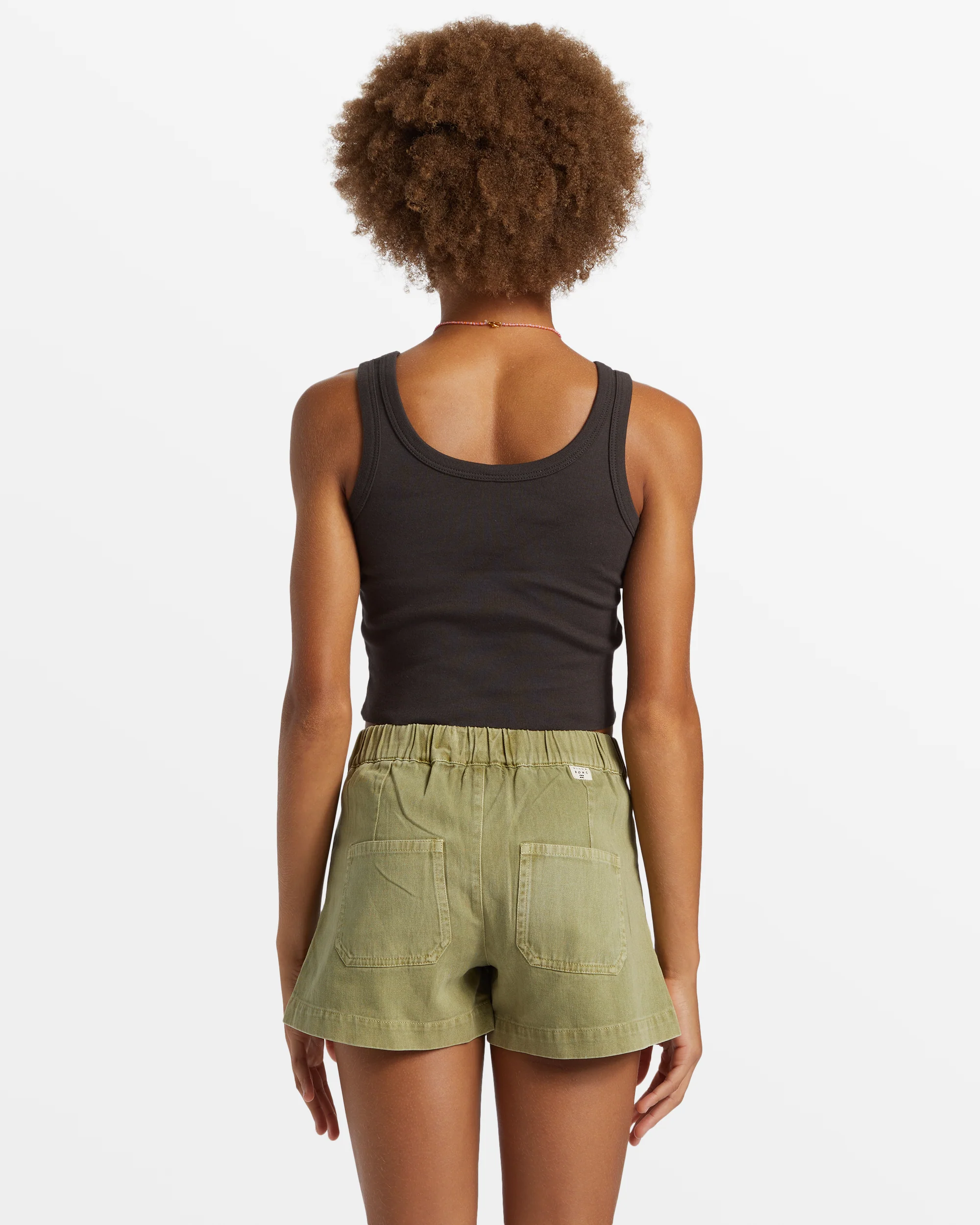 Billabong Girl's Heat Wave Cropped Tank Top - Off Black -Biliabong Outlet
