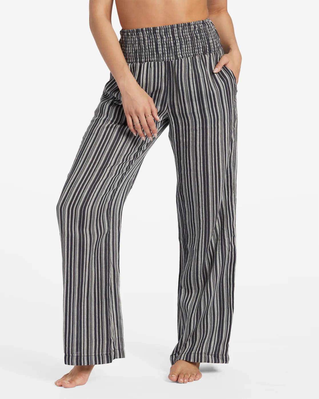 Billabong New Waves 2 Elastic Waist Pants - Black Multi 2 -Biliabong Outlet