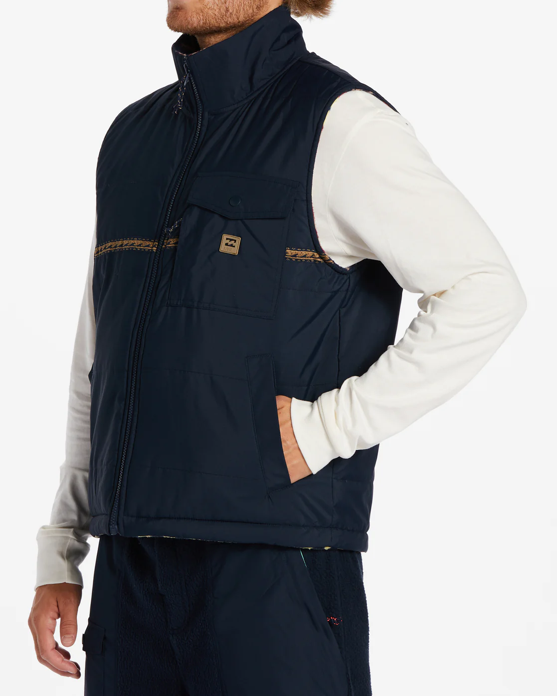 Billabong A/Div Trail Reversible Full-Zip Vest - Navy -Biliabong Outlet