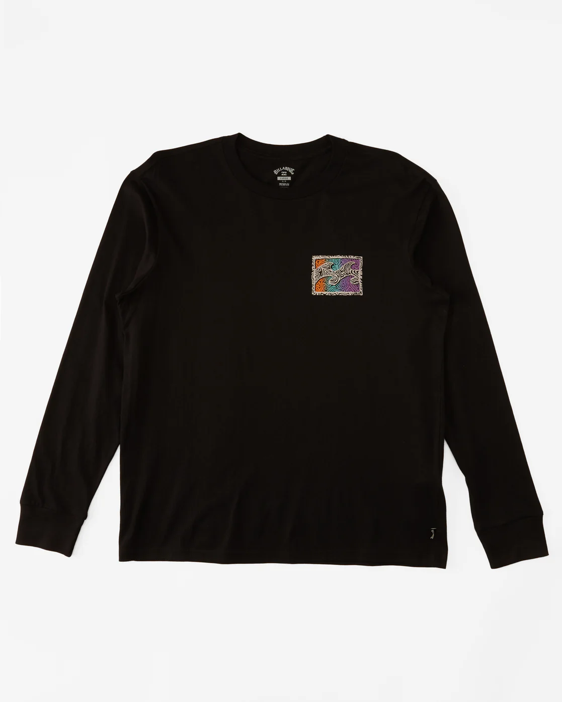 Billabong Crayon Wave Long Sleeve T-Shirt - Black -Biliabong Outlet