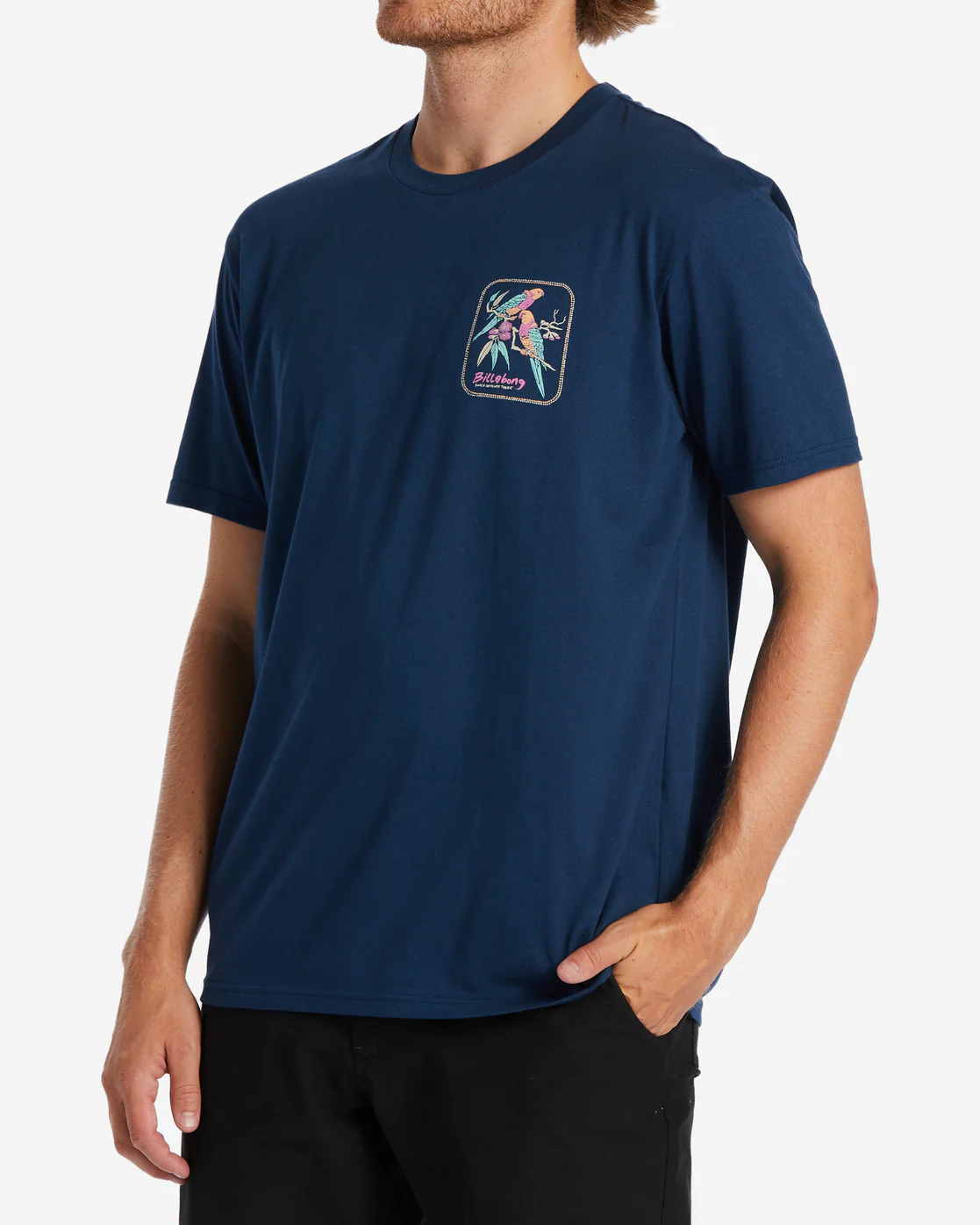 Billabong Social T-Shirt - Dark Blue -Biliabong Outlet