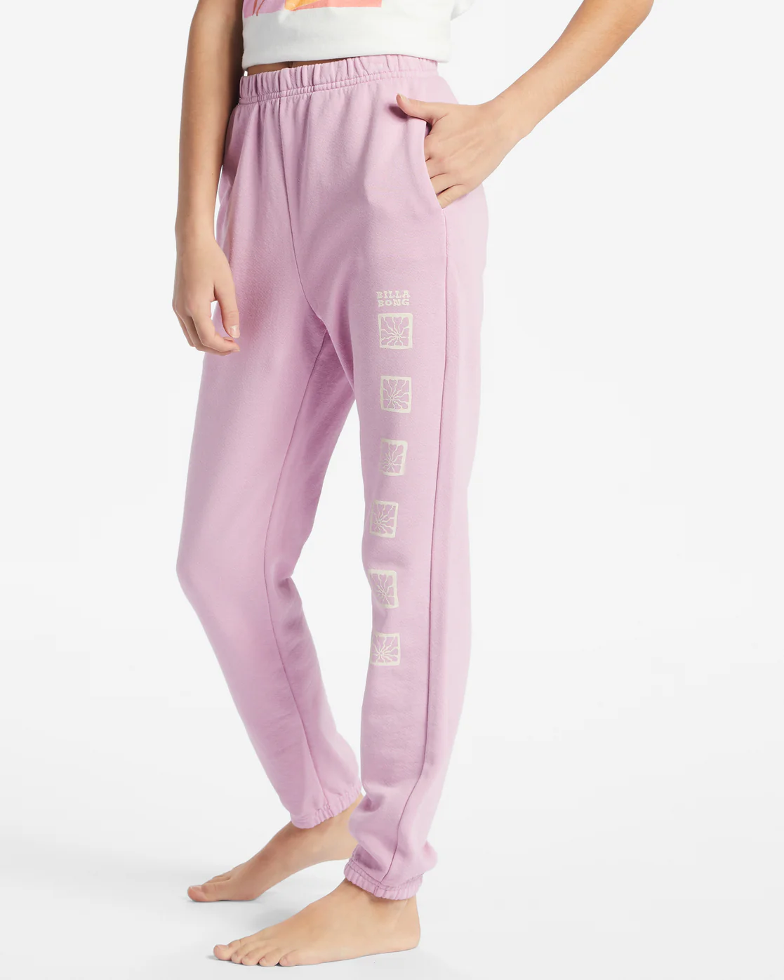 Billabong Girls Making Waves High-Waist Sweatpants - Lavender Kiss -Biliabong Outlet
