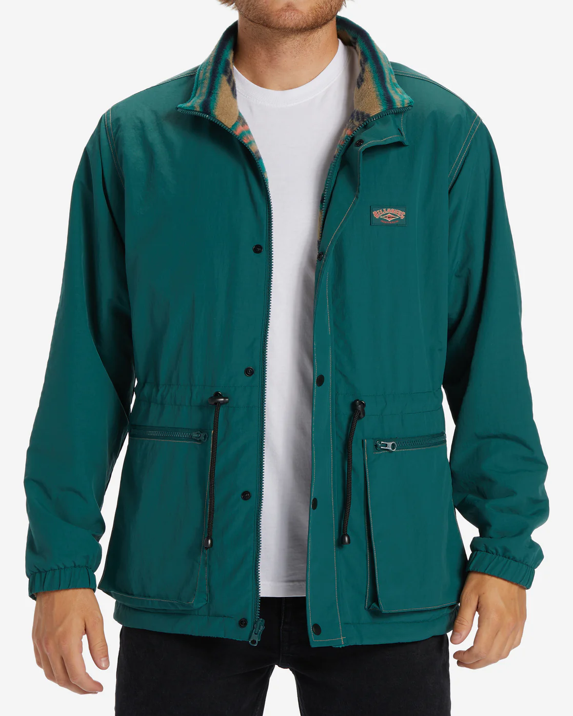 Billabong Gnaraloo Reversible Jacket - Deep Teal -Biliabong Outlet
