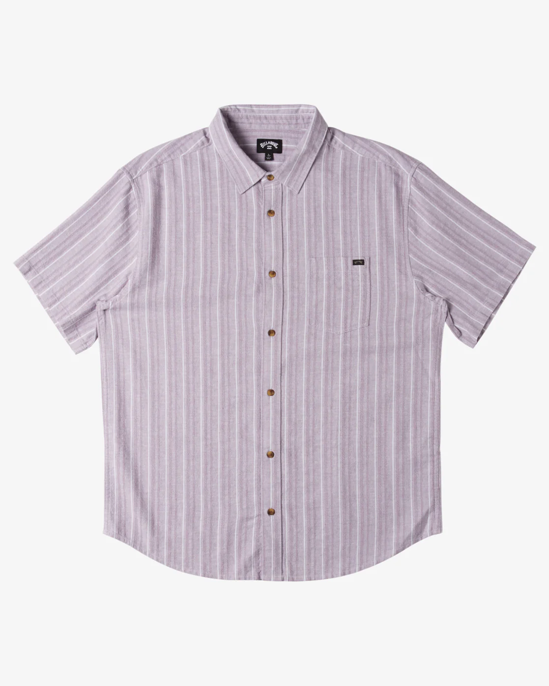 Billabong All Day Stripe Short Sleeve Woven Shirt - Grey Violet -Biliabong Outlet