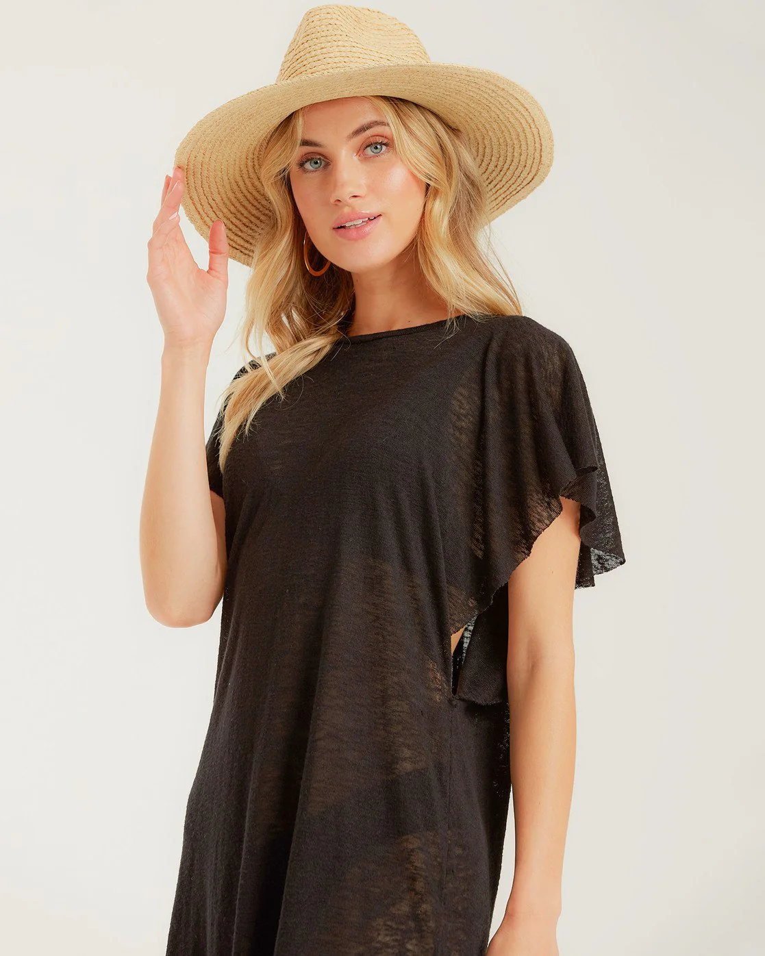 Billabong Out For Waves Cover-Up Dress - Black Pebble -Biliabong Outlet