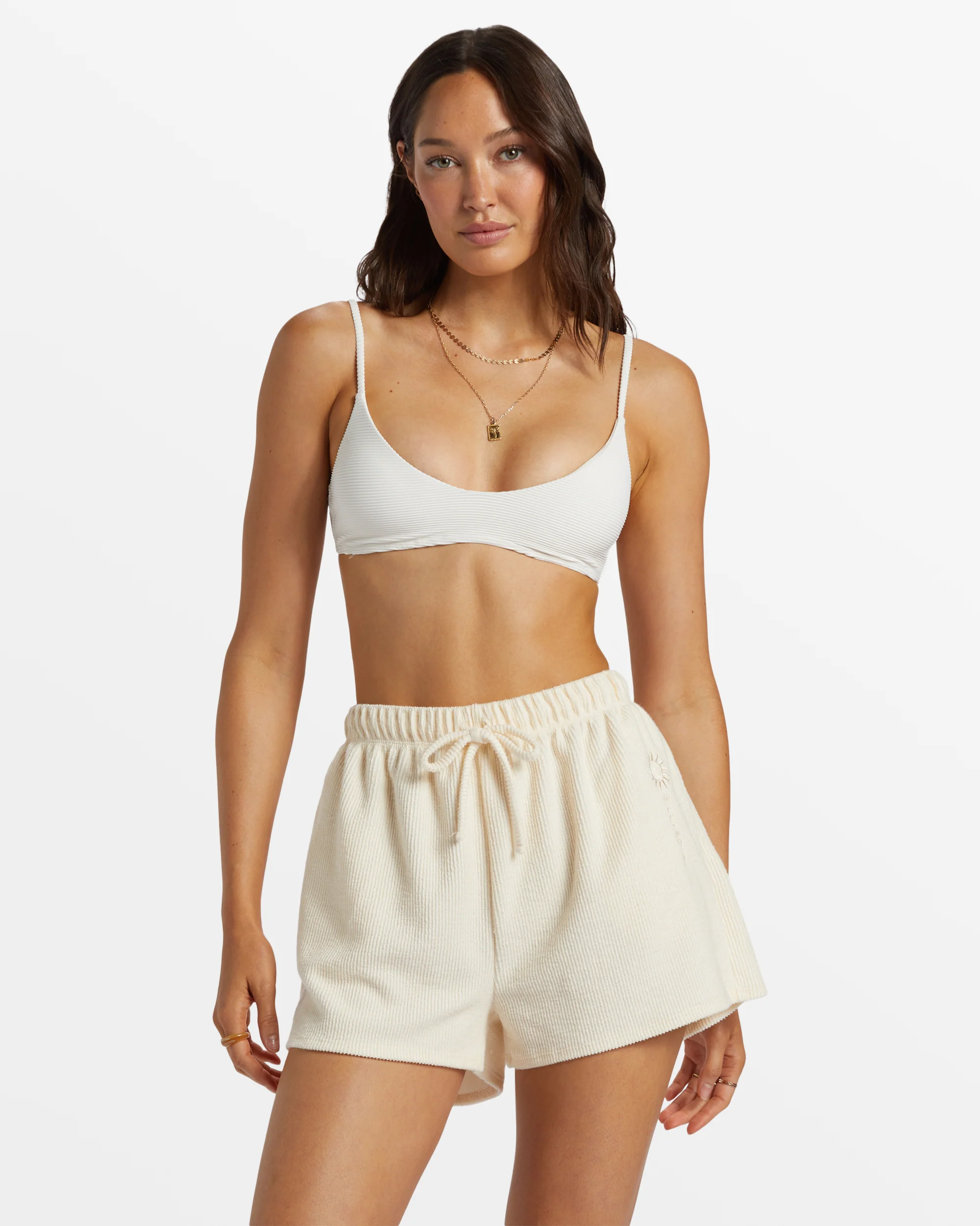 Billabong Cally Sweat Shorts - Whitecap -Biliabong Outlet