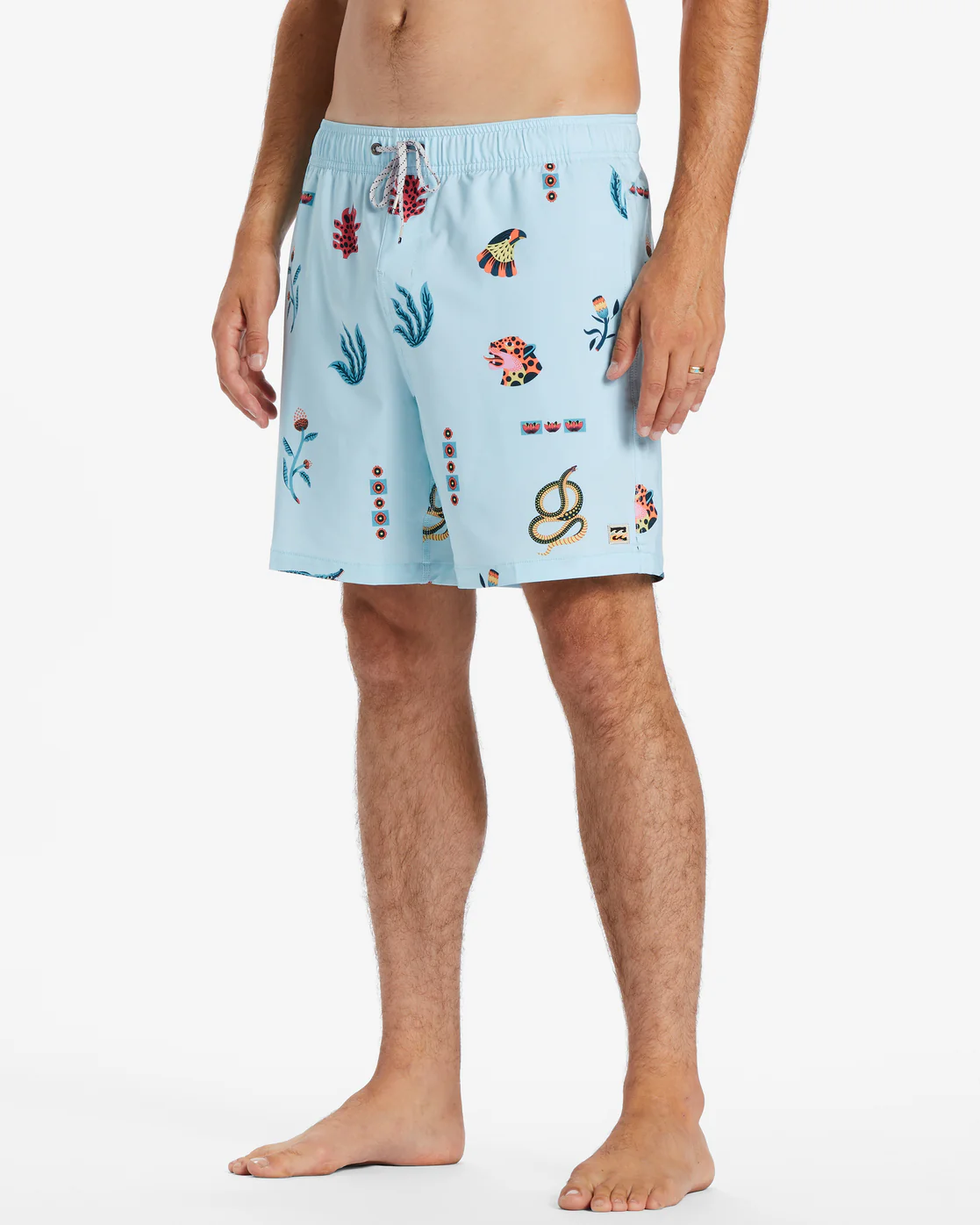 Billabong Zeledon Sundays Layback Swim Shorts - Light Blue -Biliabong Outlet