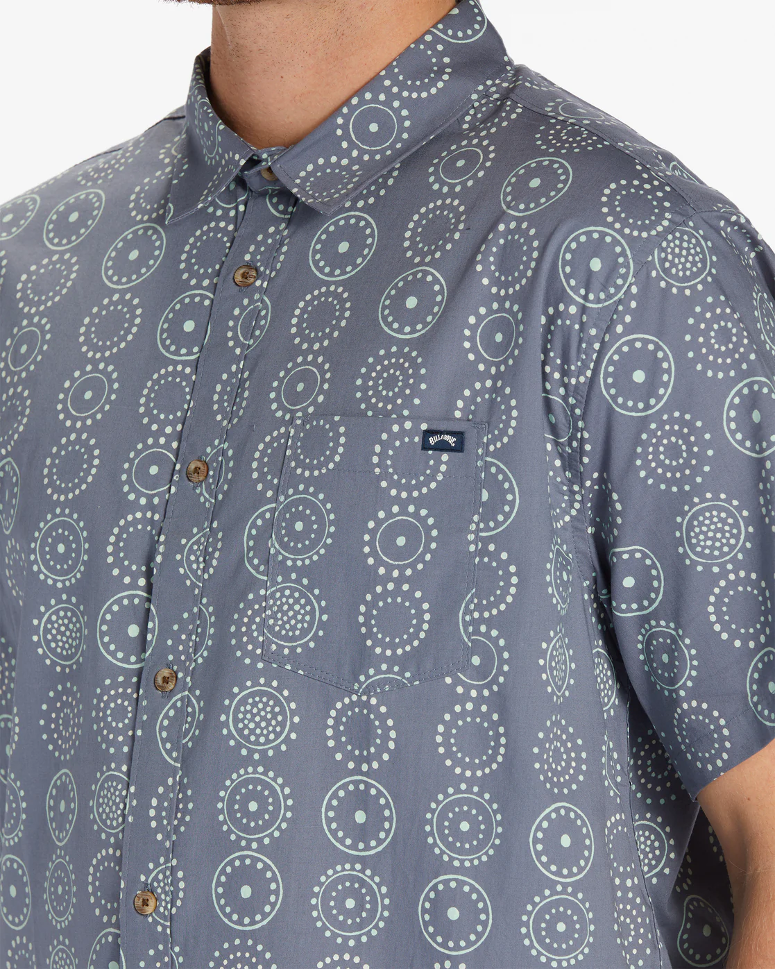 Billabong Sundays Mini Short Sleeve Shirt - Blue Haze -Biliabong Outlet