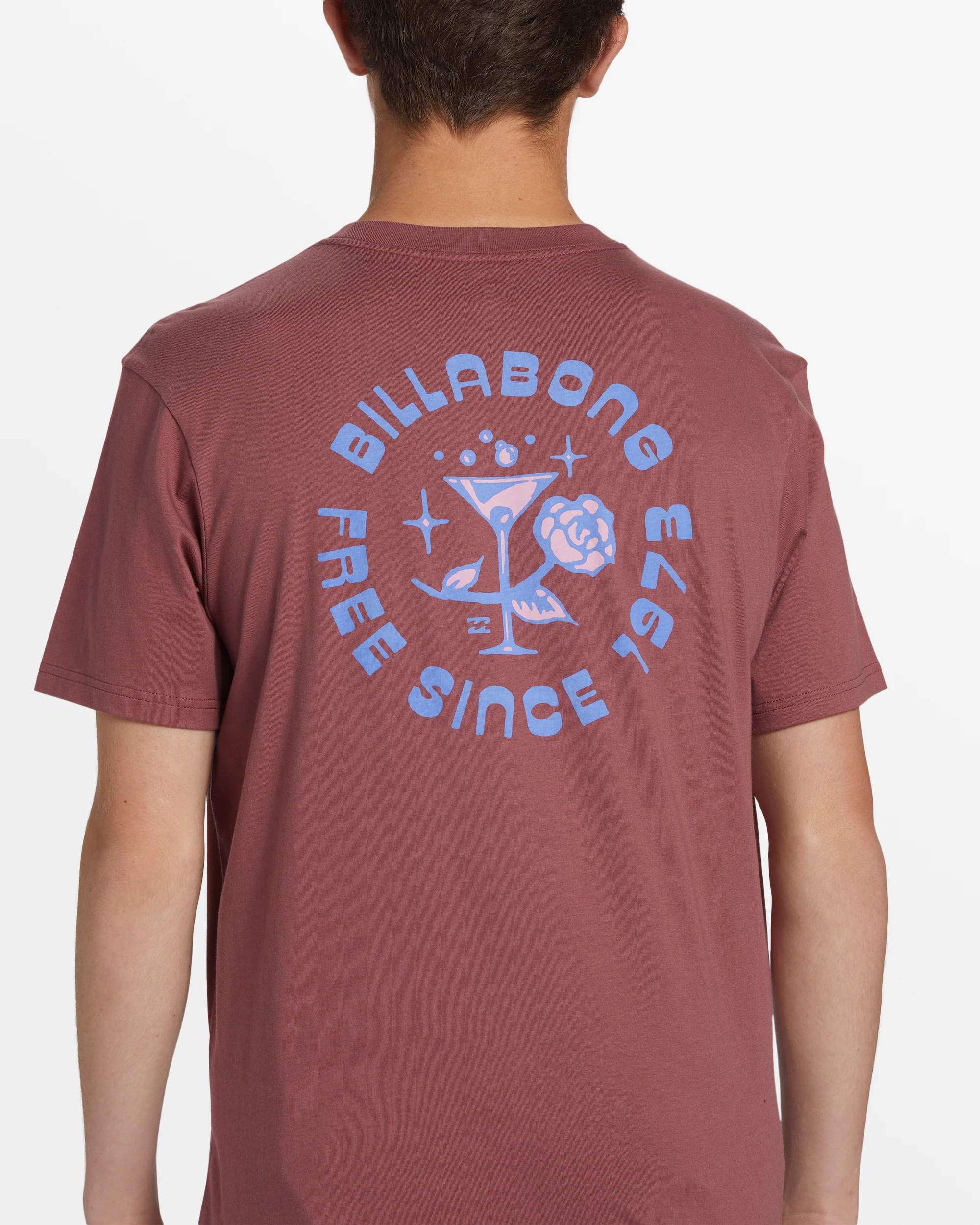 Billabong Passage T-Shirt - Dusty Red -Biliabong Outlet