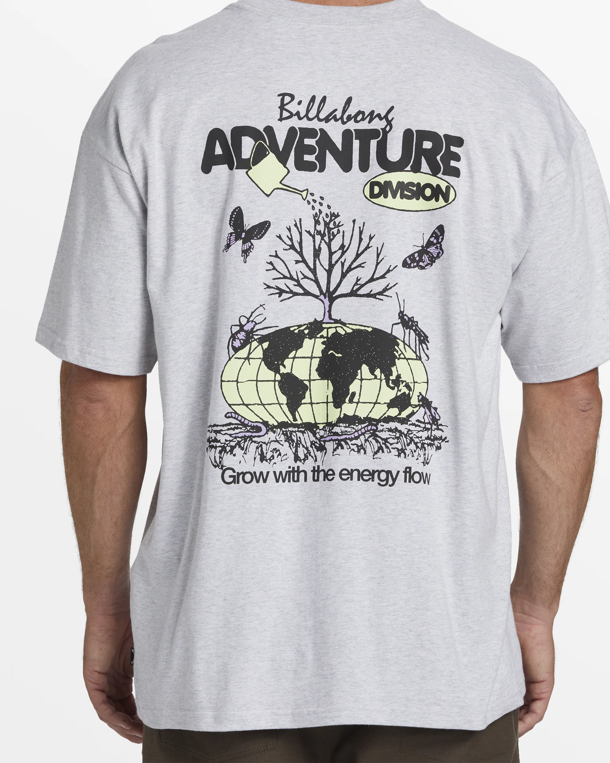 Billabong A/Div Grow T-Shirt - Light Grey Heather -Biliabong Outlet