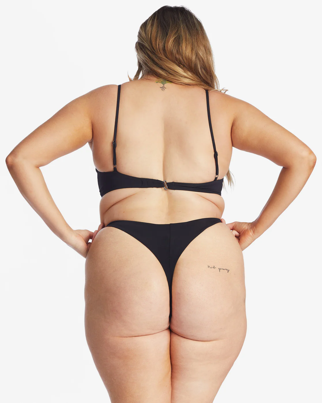 Billabong Sol Searcher Maya Bikini Bottoms - Black Pebble -Biliabong Outlet