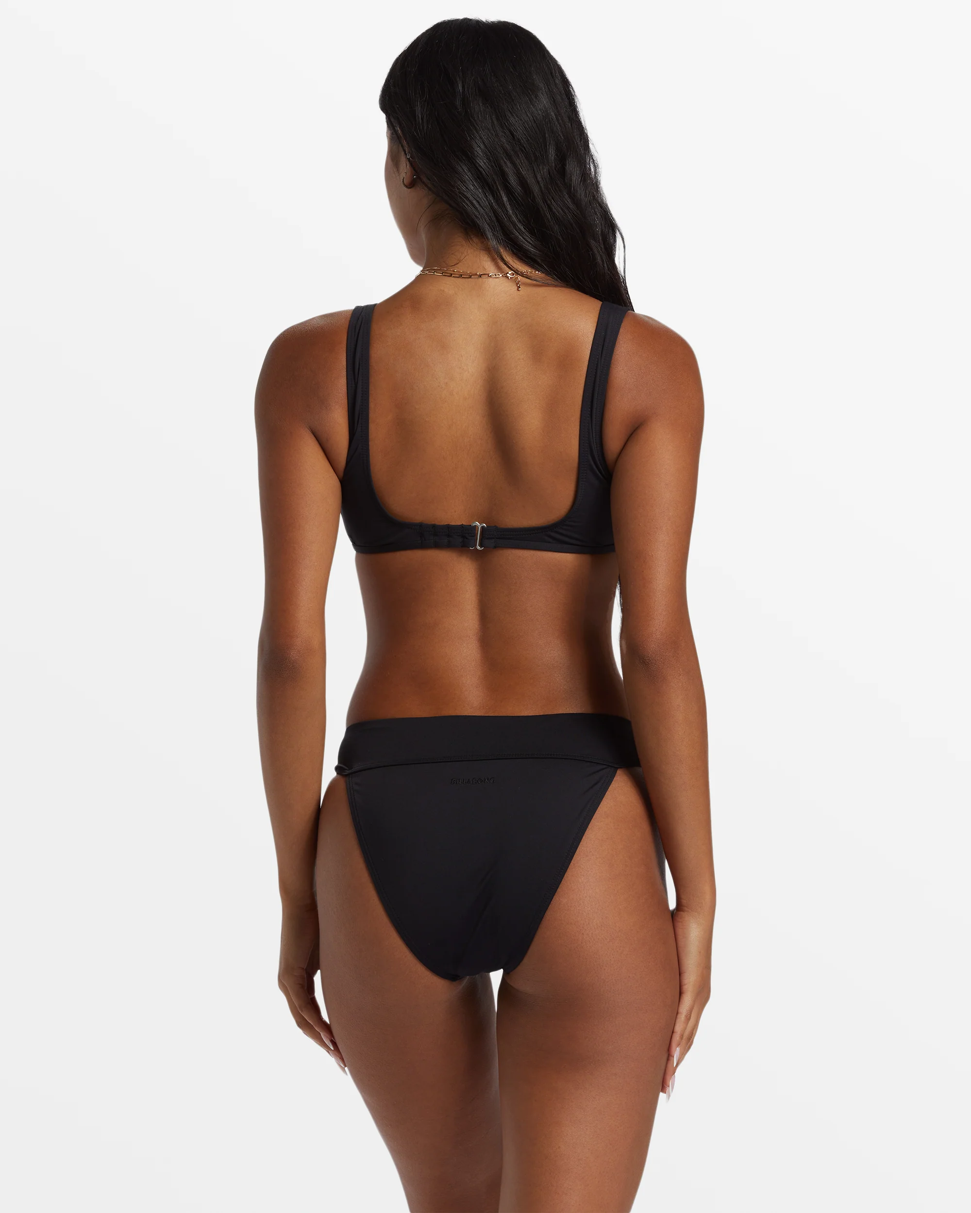 Billabong Sol Searcher Ava Tank Bikini Top - Black Pebble -Biliabong Outlet