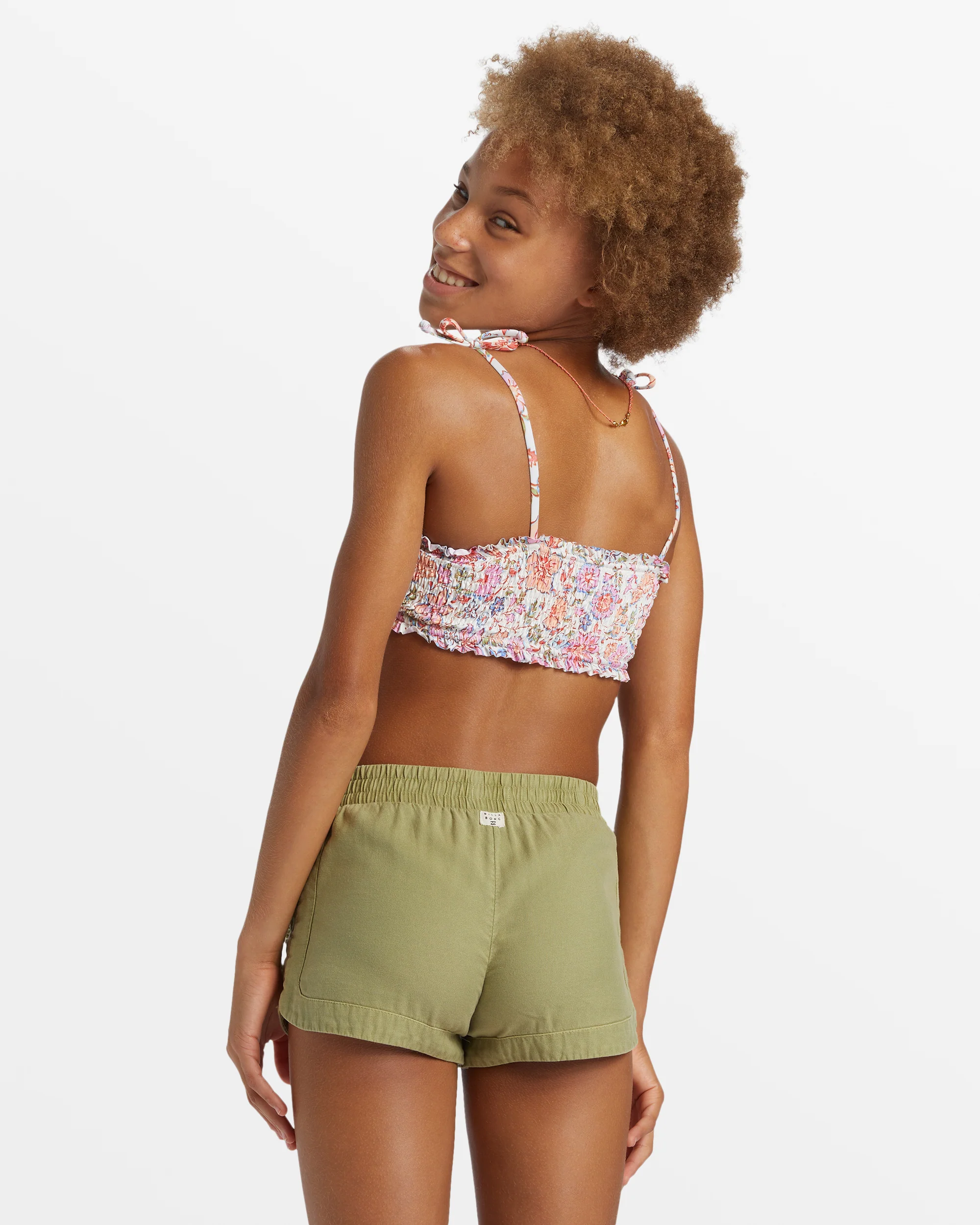 Billabong Girl's Mad For You Shorts - Avocado -Biliabong Outlet
