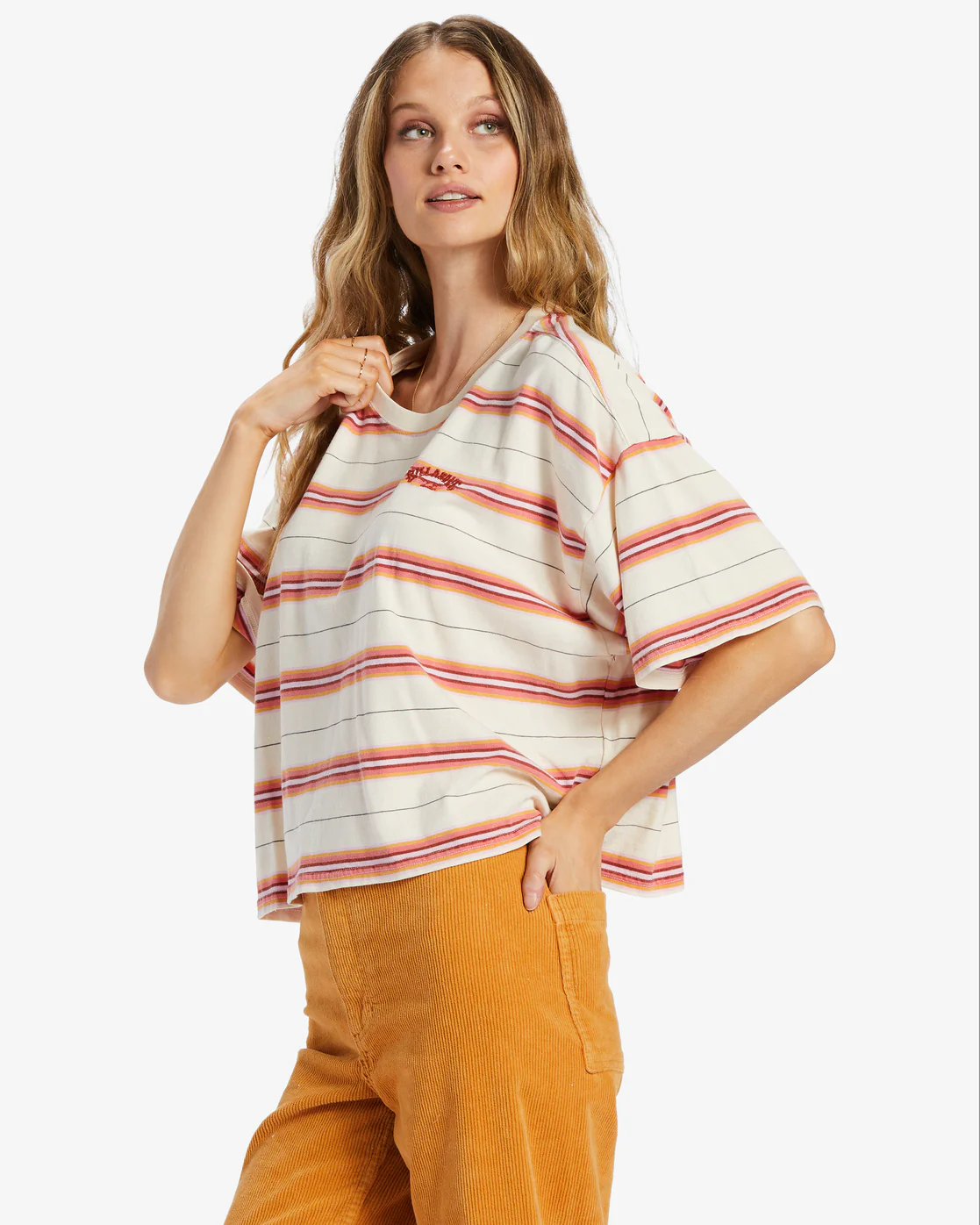 Billabong Feeling Free Boxy T-Shirt - Deep Sienna -Biliabong Outlet