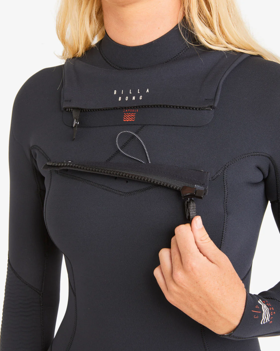 Billabong 4/3 Salty Dayz Chest Zip Full Wetsuit - Black -Biliabong Outlet