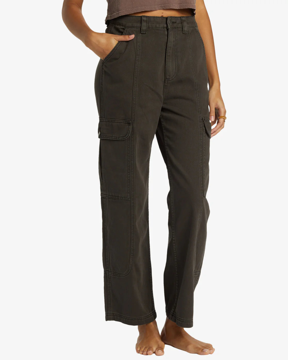 Billabong Wall To Wall Denim Cargo Pants - Black Sands -Biliabong Outlet