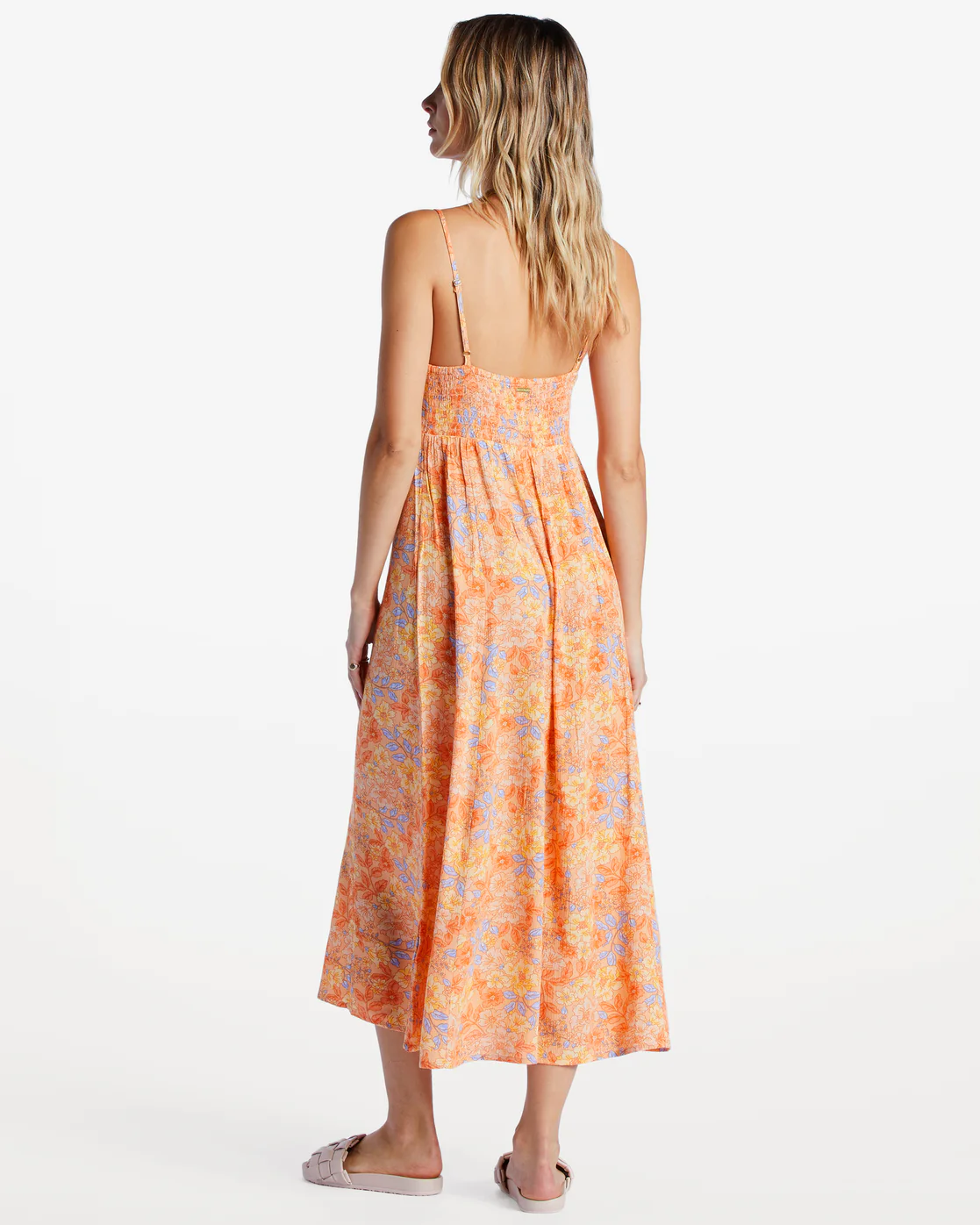Billabong Last Sunset Midi Dress - Light Melon -Biliabong Outlet