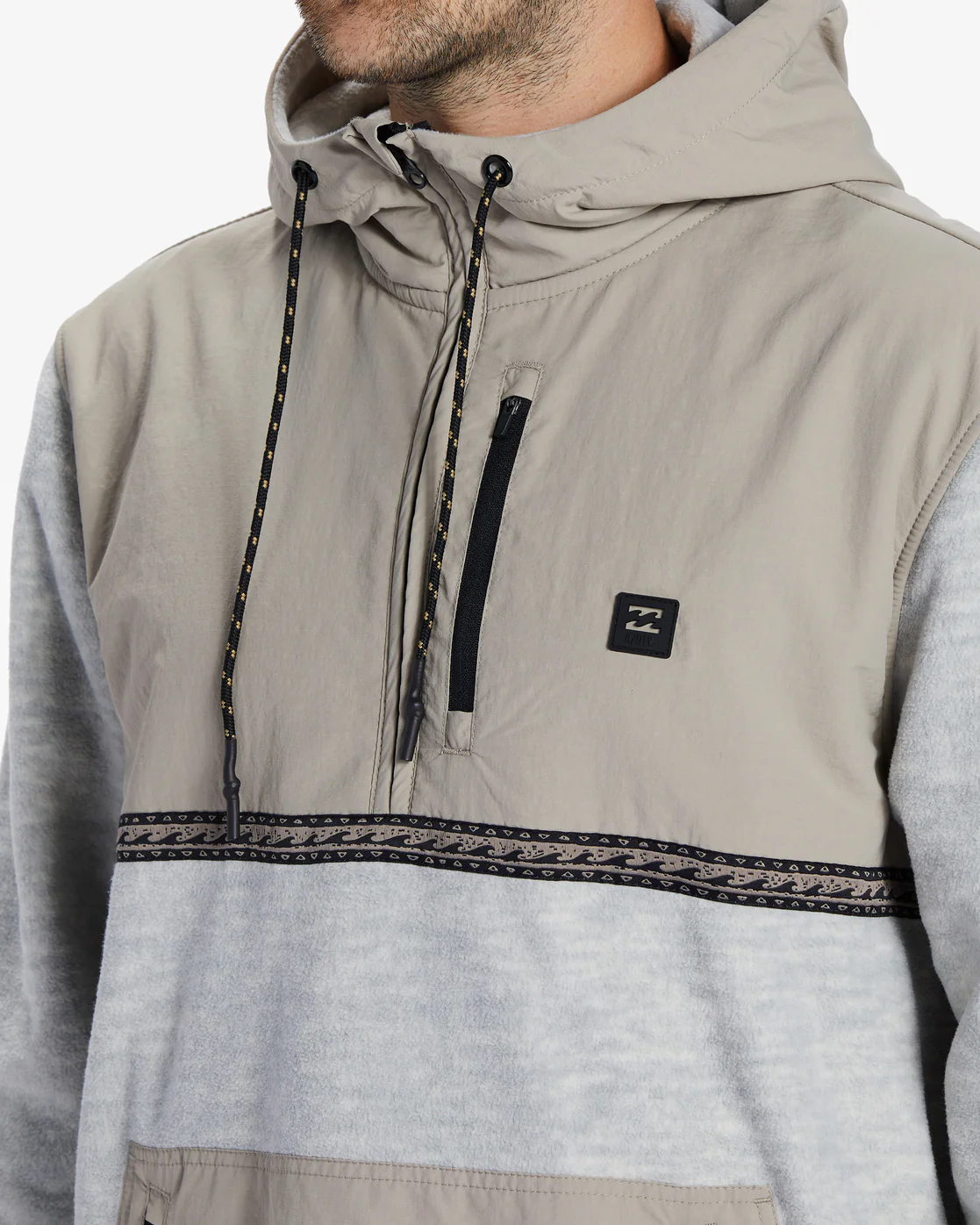 Billabong Boundary Graphene Half-Zip Fleece - Oatmeal Heather -Biliabong Outlet