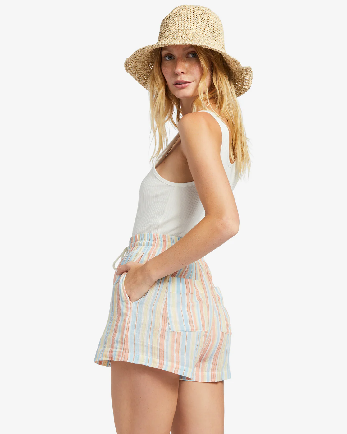 Billabong Day Tripper Elastic Shorts - Salt Crystal 6 -Biliabong Outlet