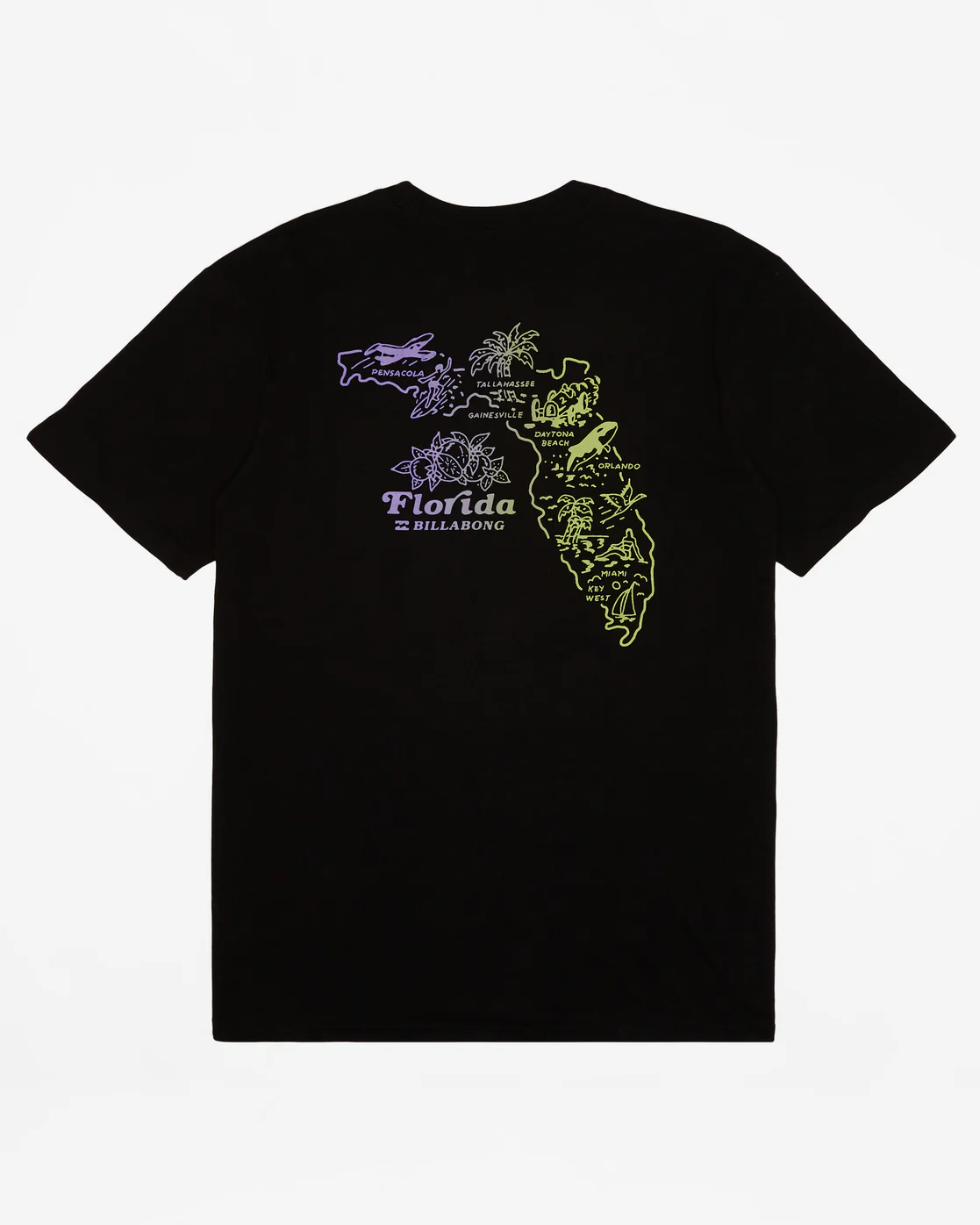 Billabong Handkie Florida Short Sleeve T-Shirt - Black -Biliabong Outlet