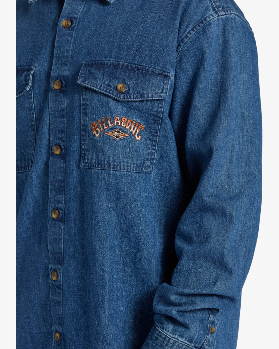 Billabong Bong Days Long Sleeve Top - Denim Blue -Biliabong Outlet