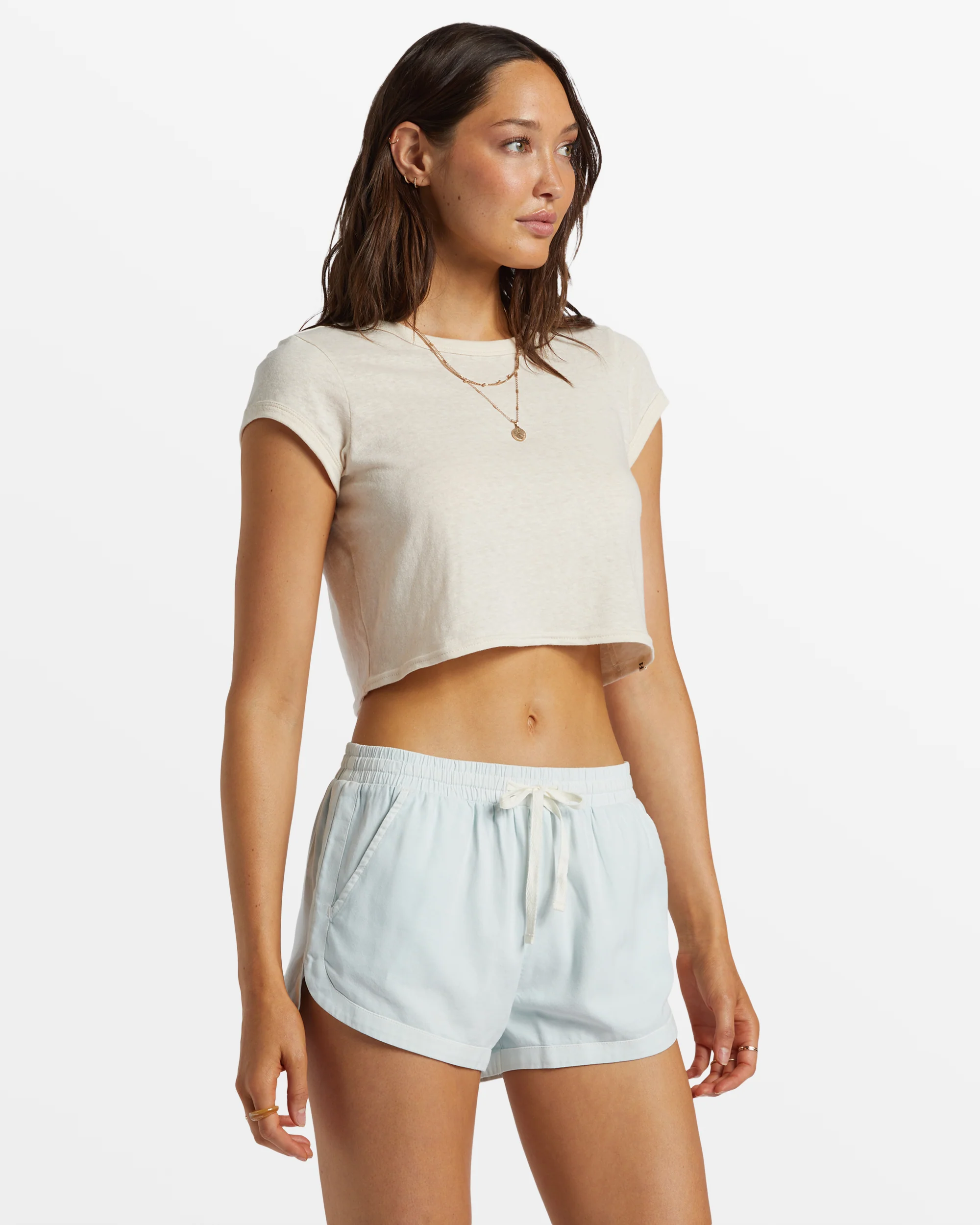 Billabong Road Trippin Elastic Waist Shorts - Dusk Blue -Biliabong Outlet