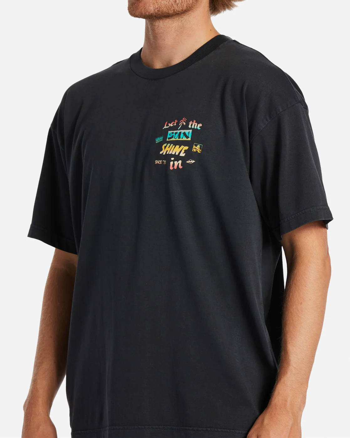 Billabong Let It Shine T-Shirt - Washed Black -Biliabong Outlet