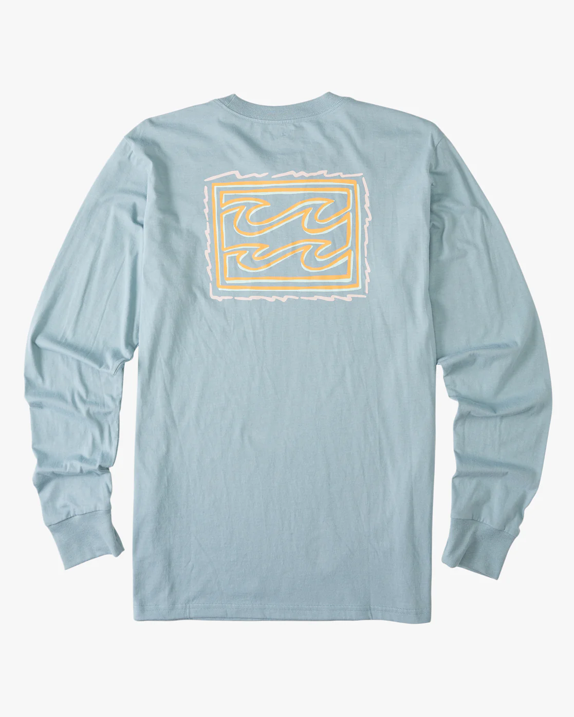 Billabong Crayon Wave Long Sleeve T-Shirt - Washed Blue -Biliabong Outlet