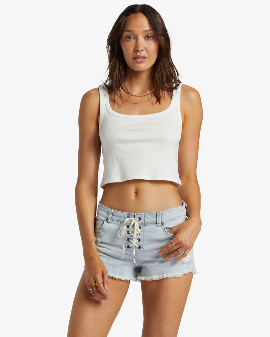 Billabong Lite Hearted Denim Shorts - Acid -Biliabong Outlet