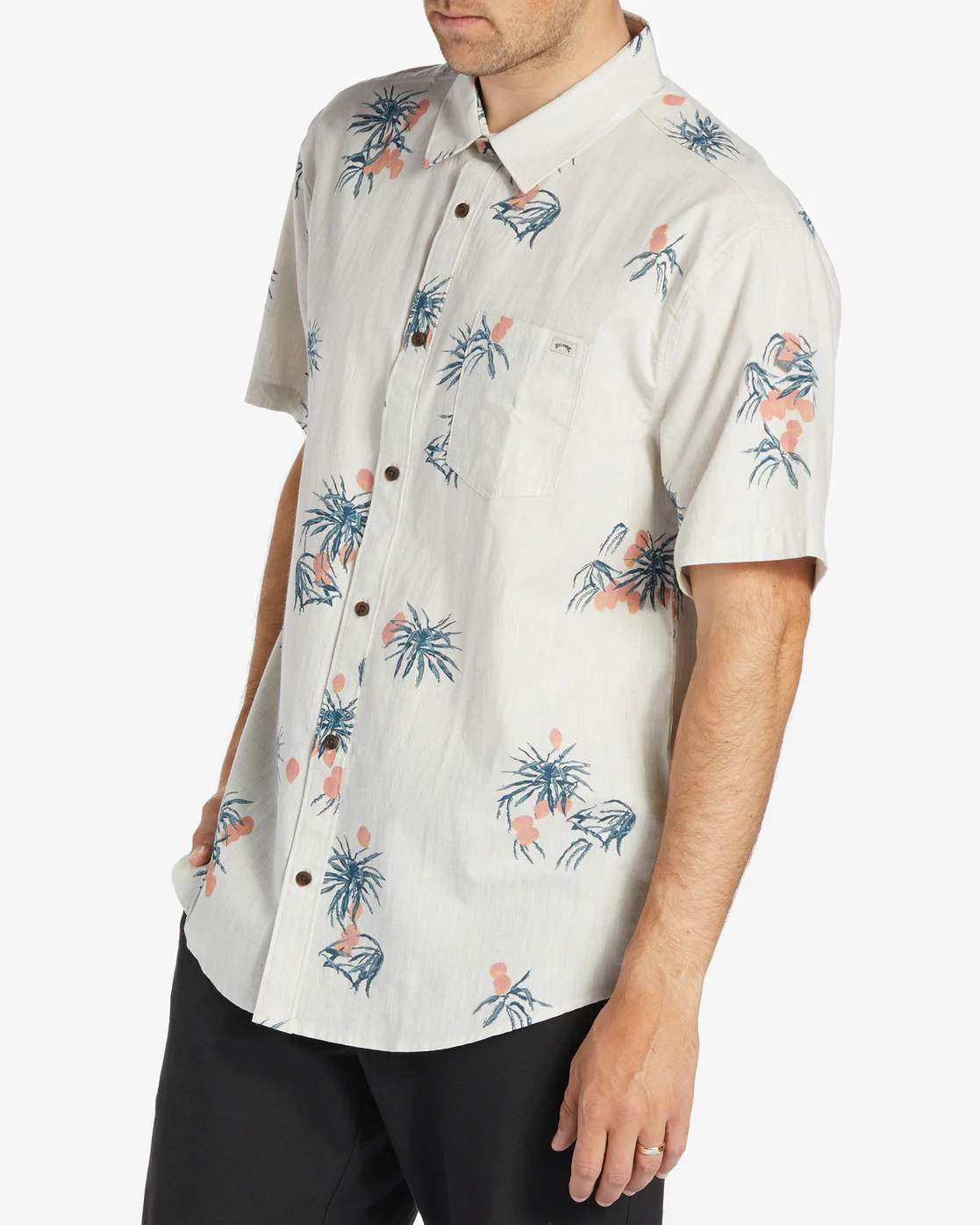 Billabong Sundays Mini Short Sleeve Shirt - Oyster -Biliabong Outlet