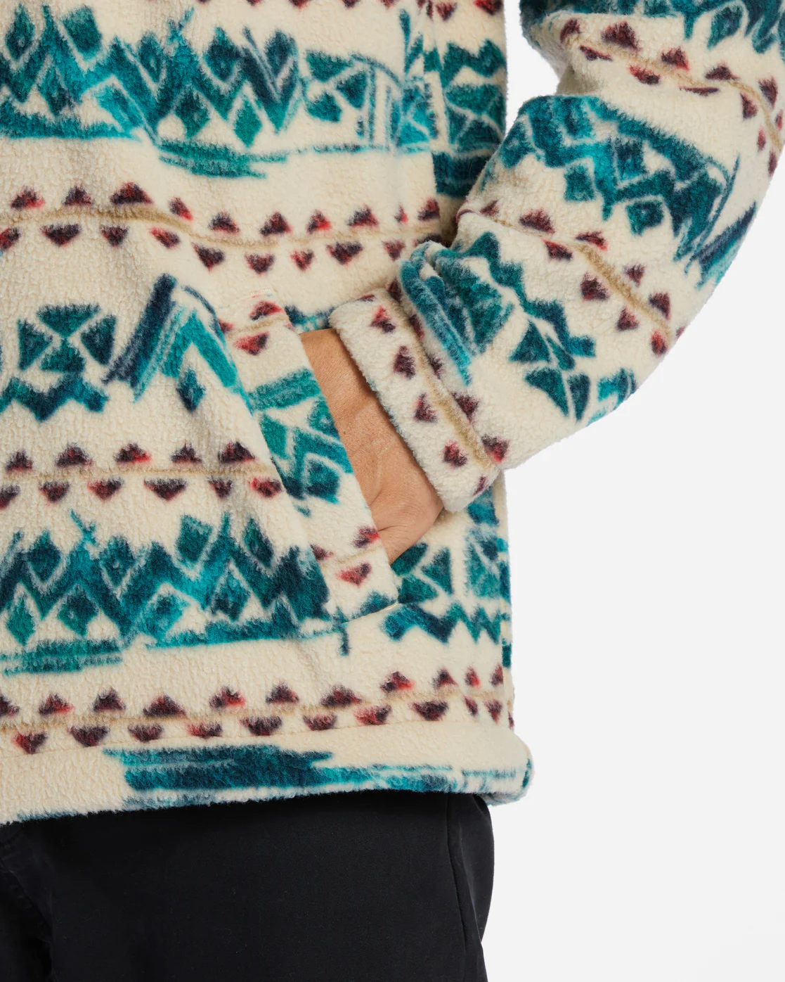 Billabong Boundary Half-Zip Mock Neck Fleece - Bone -Biliabong Outlet