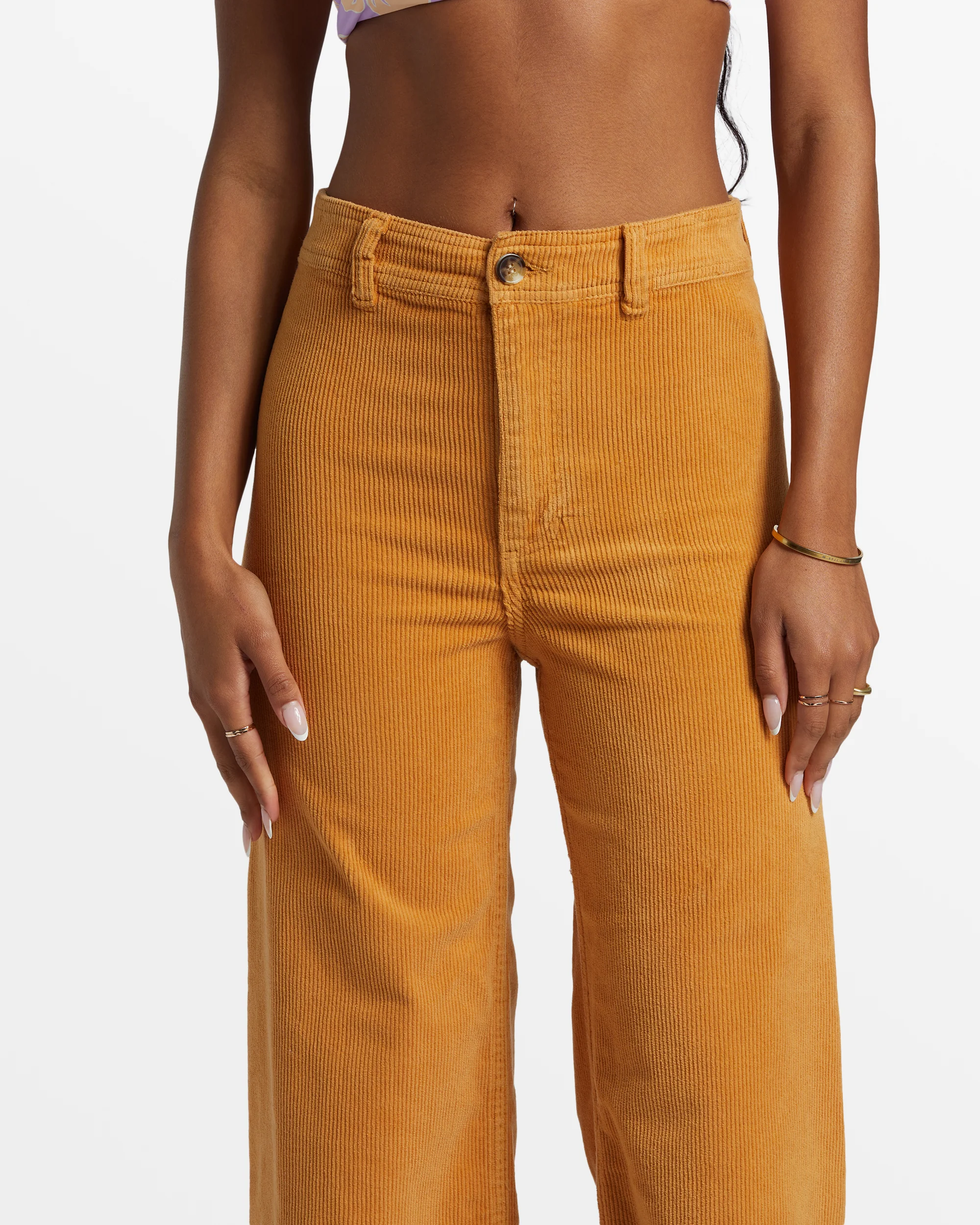 Billabong Free Fall Wide-Leg Corduroy Pants - Tulip -Biliabong Outlet