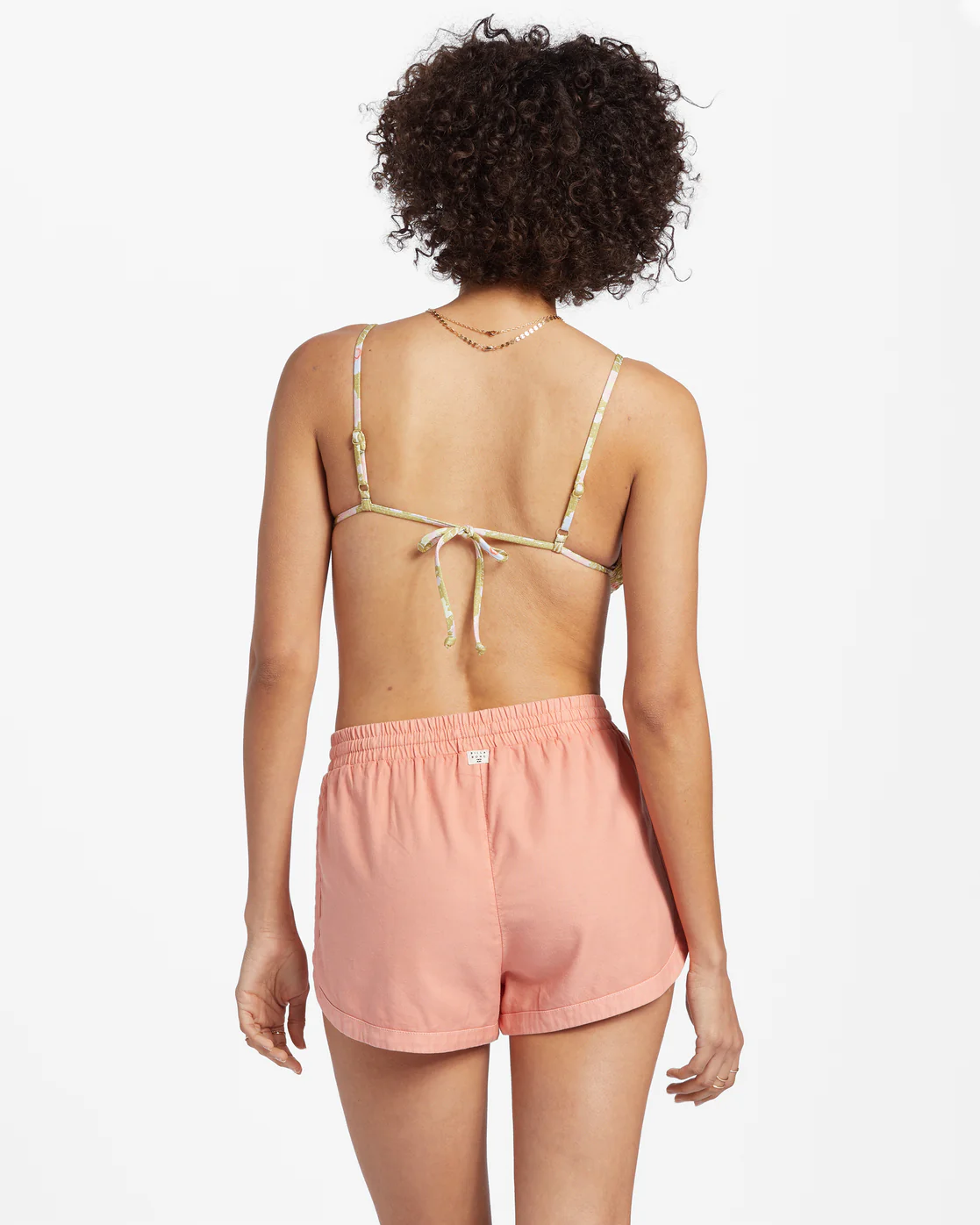 Billabong Road Trippin Elastic Waist Shorts - Sweet Peach -Biliabong Outlet