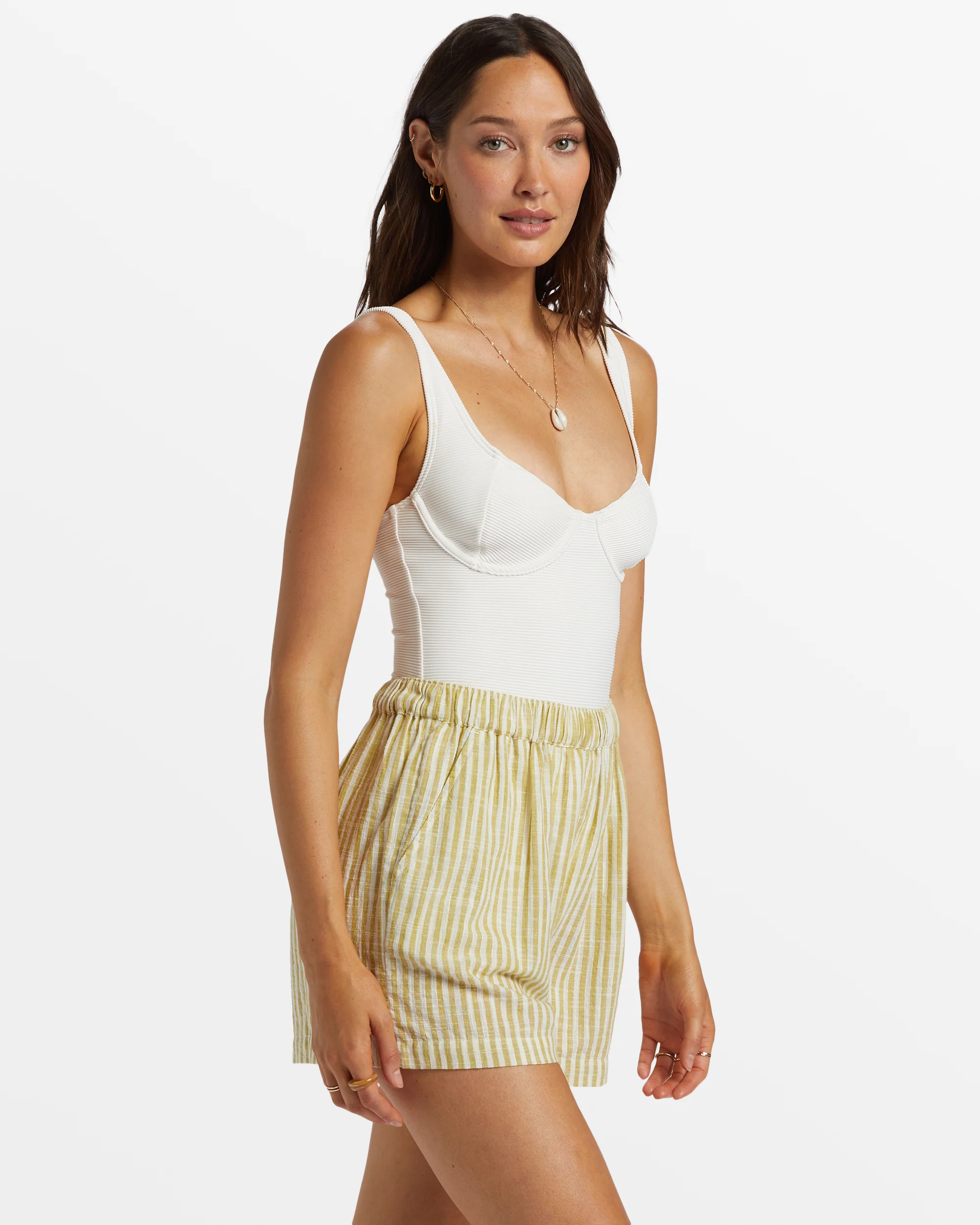 Billabong Sea Ya Elastic Waist Shorts - Moss Joy -Biliabong Outlet