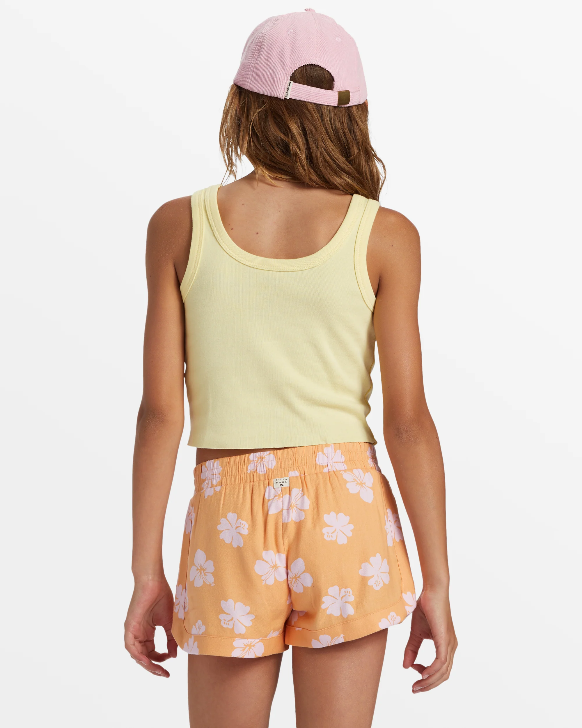Billabong Girl's Stay Sunny Cropped Tank Top - Mellow Yellow -Biliabong Outlet