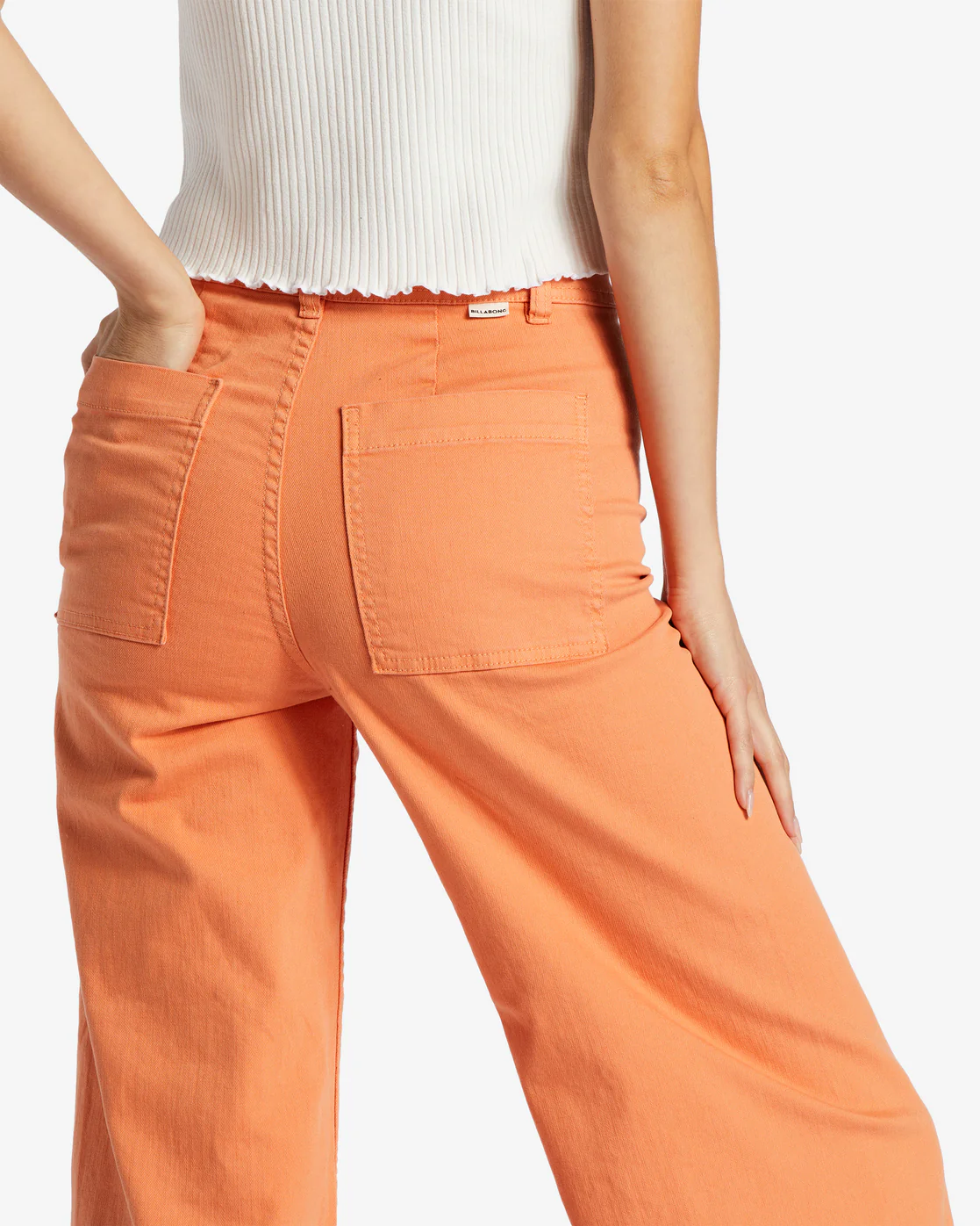 Billabong Free Fall High-Waist Pants - Orange Kiss -Biliabong Outlet
