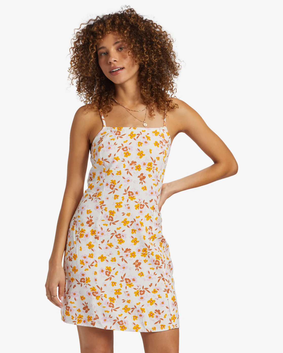 Billabong Stay Awhile Mini Dress - Salt Crystal -Biliabong Outlet