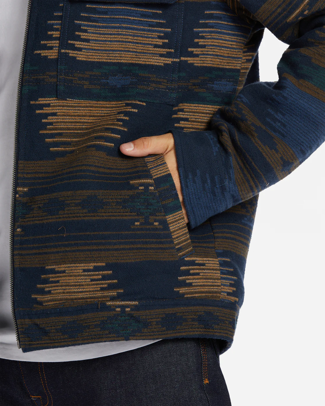 Billabong Barlow Sherpa Lined Jacket - Navy -Biliabong Outlet