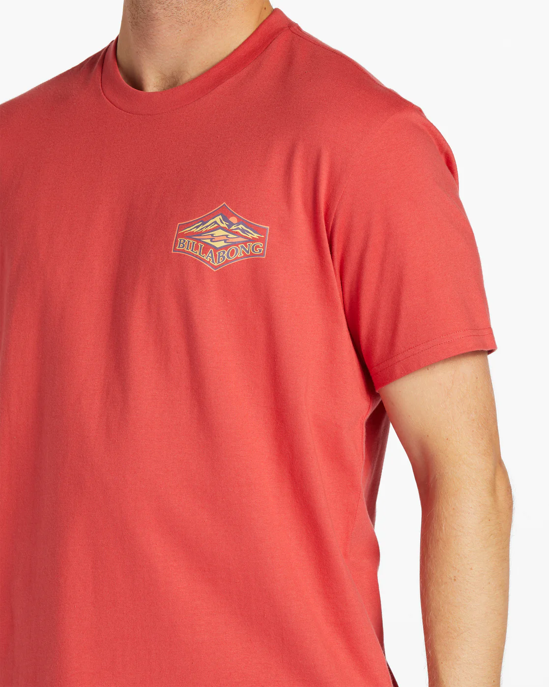 Billabong Summit Short Sleeve T-Shirt - Coral -Biliabong Outlet