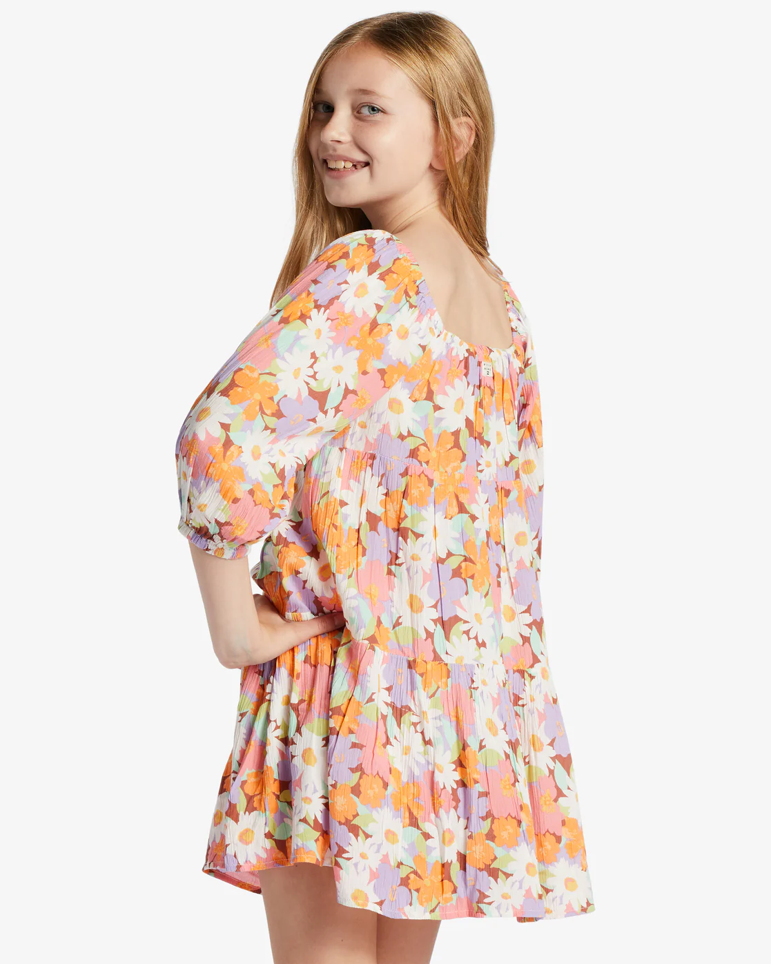 Billabong Girls Love Crush Babydoll Dress - Sweet Tea -Biliabong Outlet