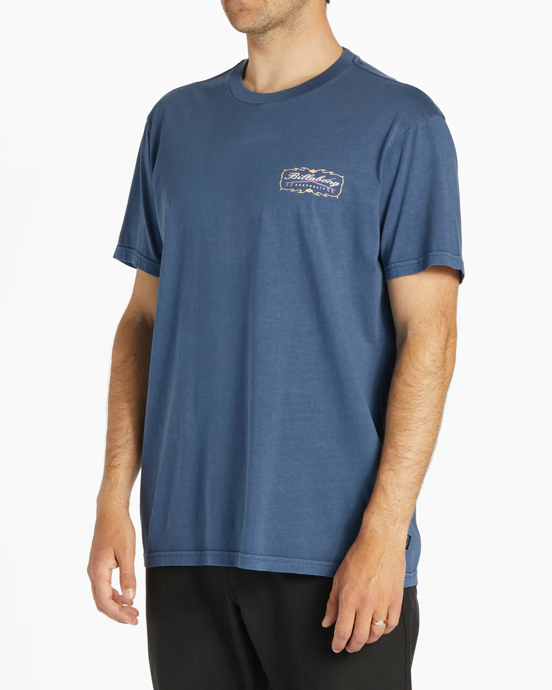 Billabong Crossboards Short Sleeve Wave Washed T-Shirt - Dark Blue -Biliabong Outlet