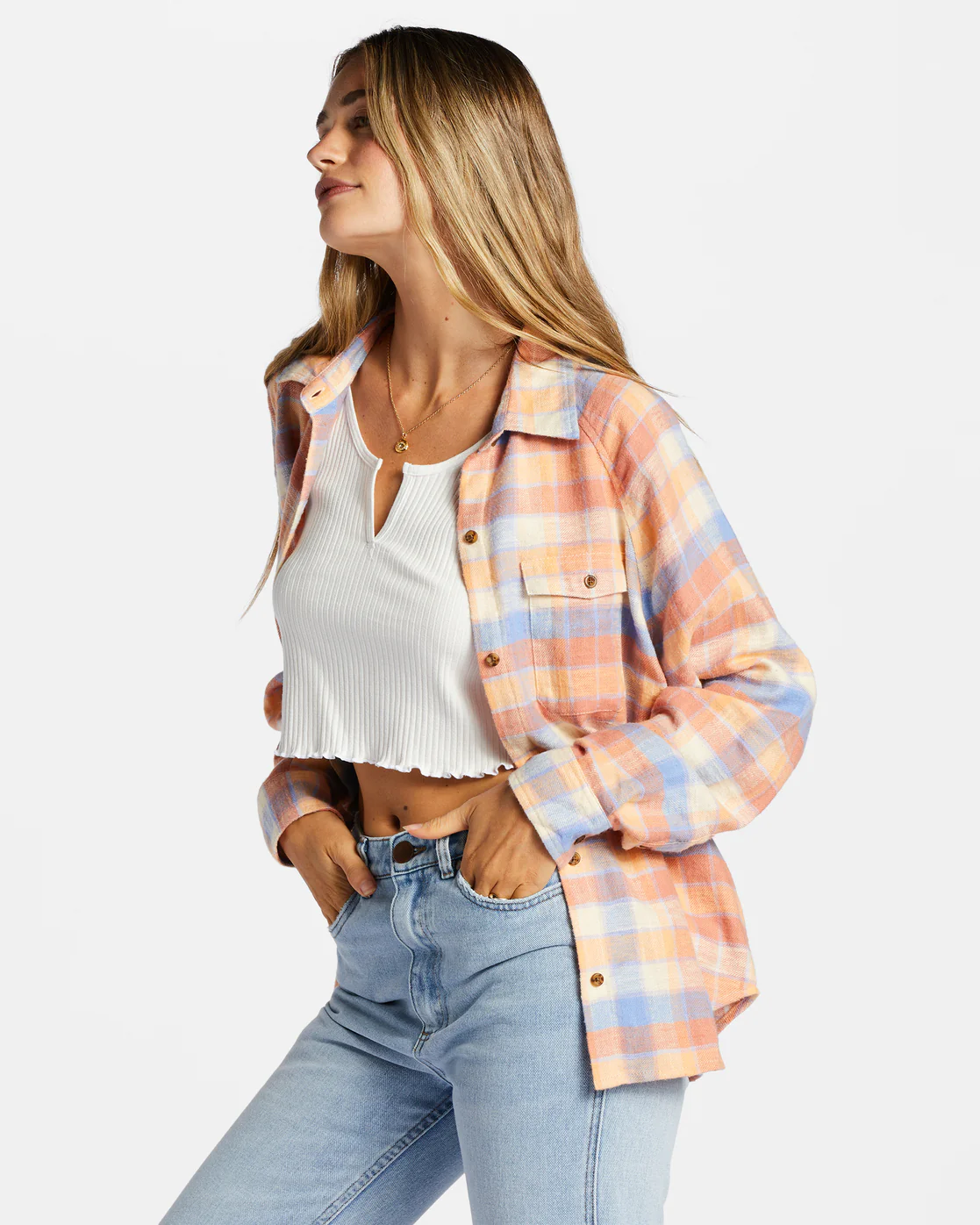 Billabong Best Time Long Sleeve Shirt - Rose Dawn -Biliabong Outlet