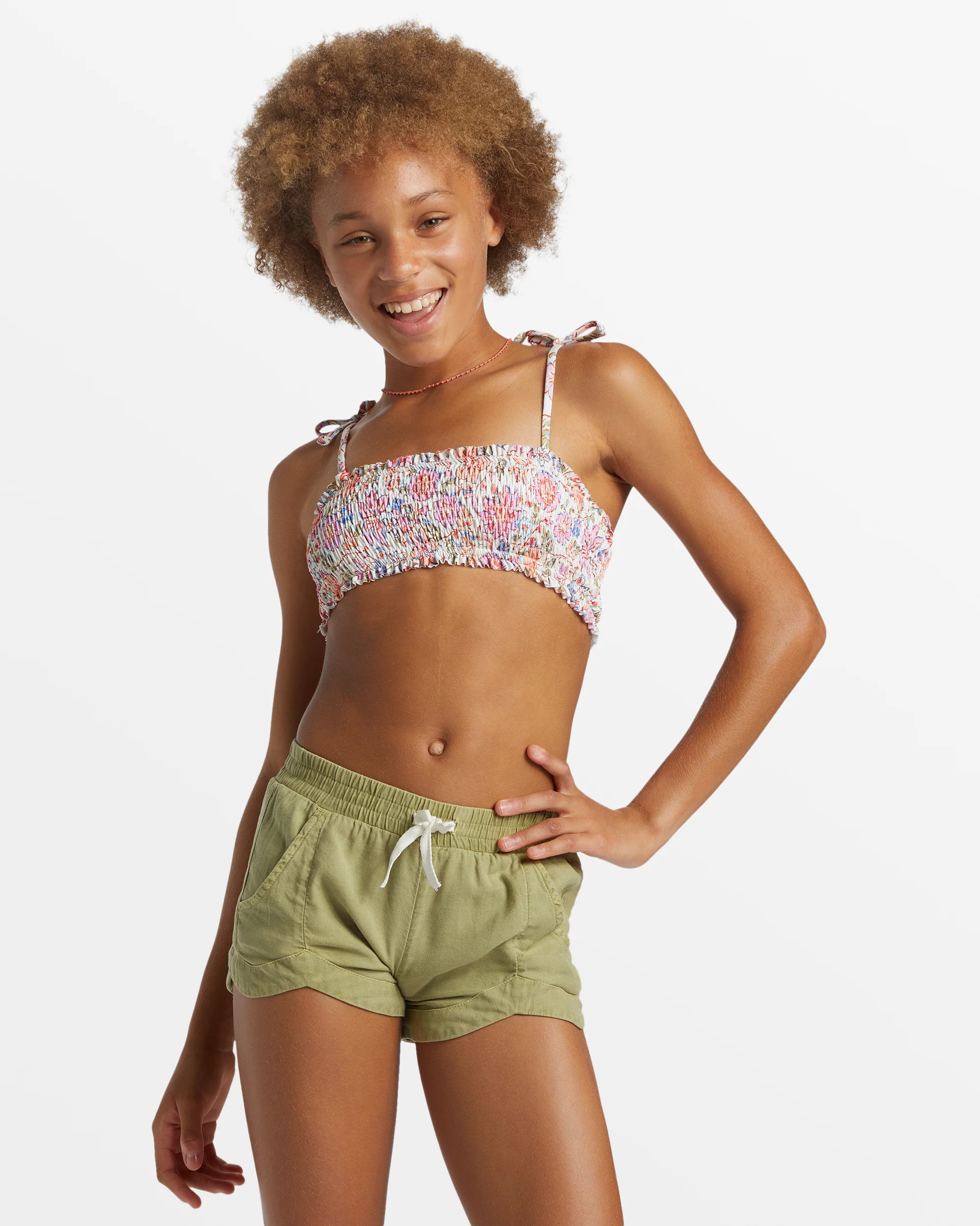 Billabong Girl's Mad For You Shorts - Avocado -Biliabong Outlet