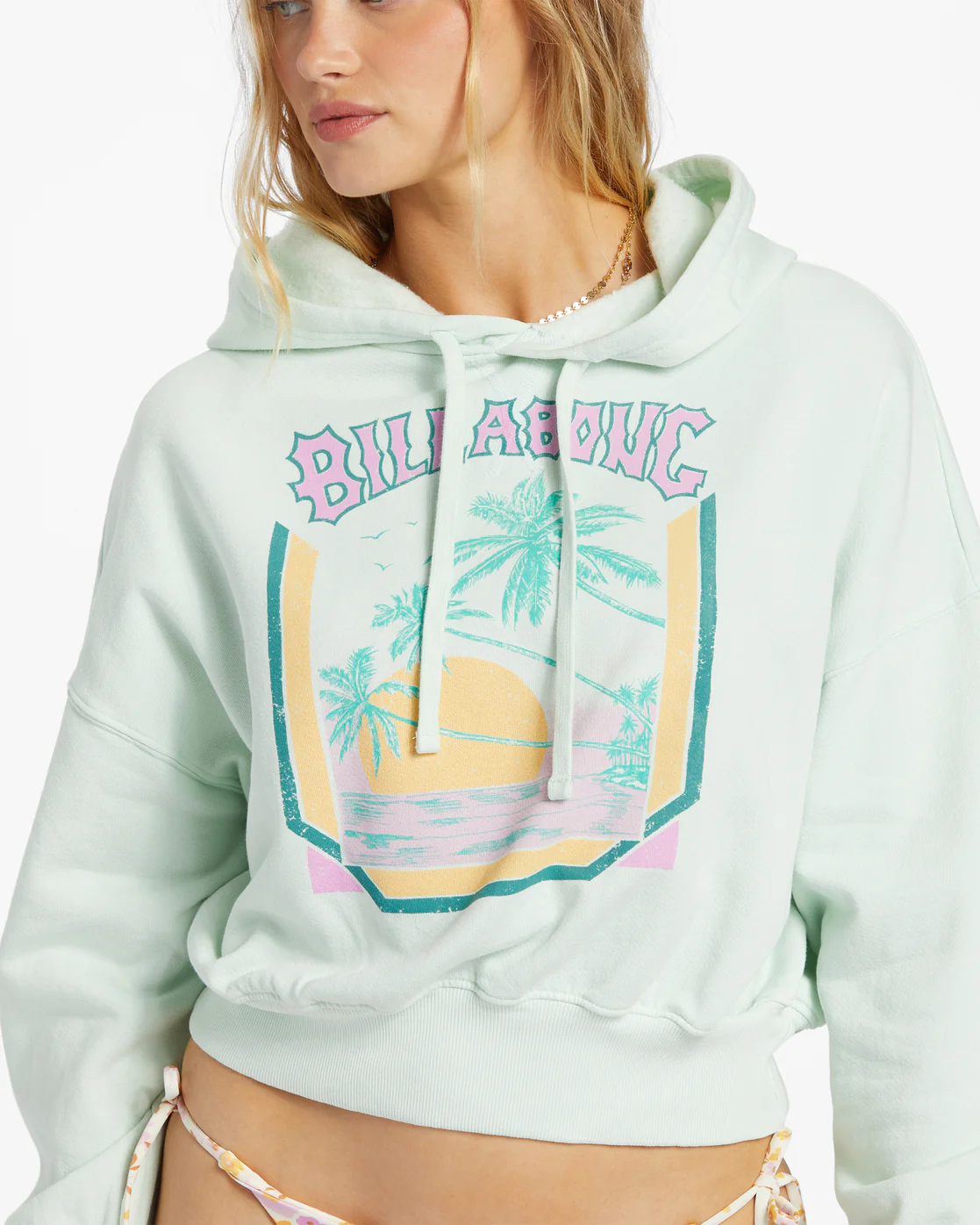 Billabong All Time Fleece Pullover Sweatshirt - Sweet Mint -Biliabong Outlet