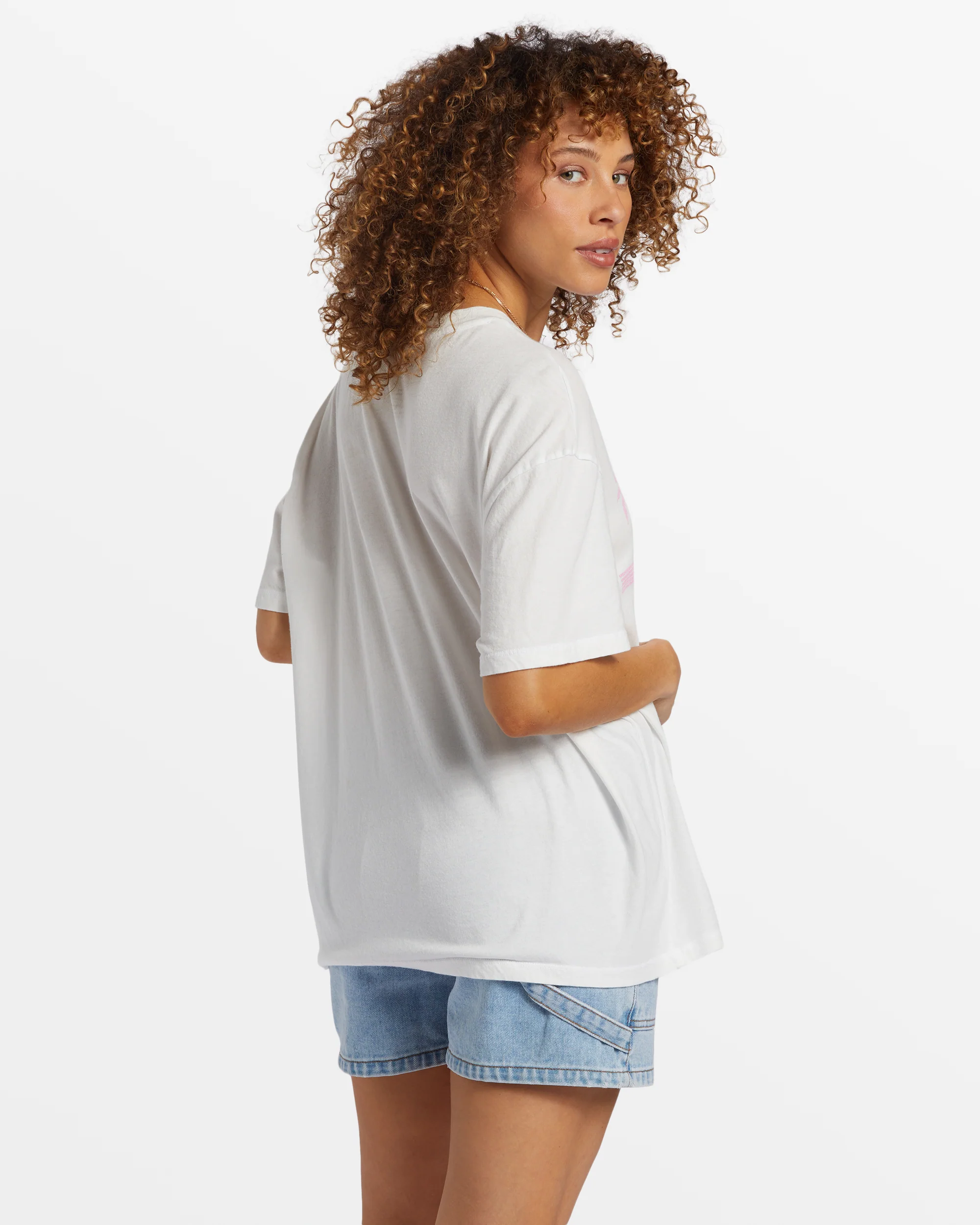 Billabong Vacation Spot Oversized T-Shirt - Salt Crystal -Biliabong Outlet