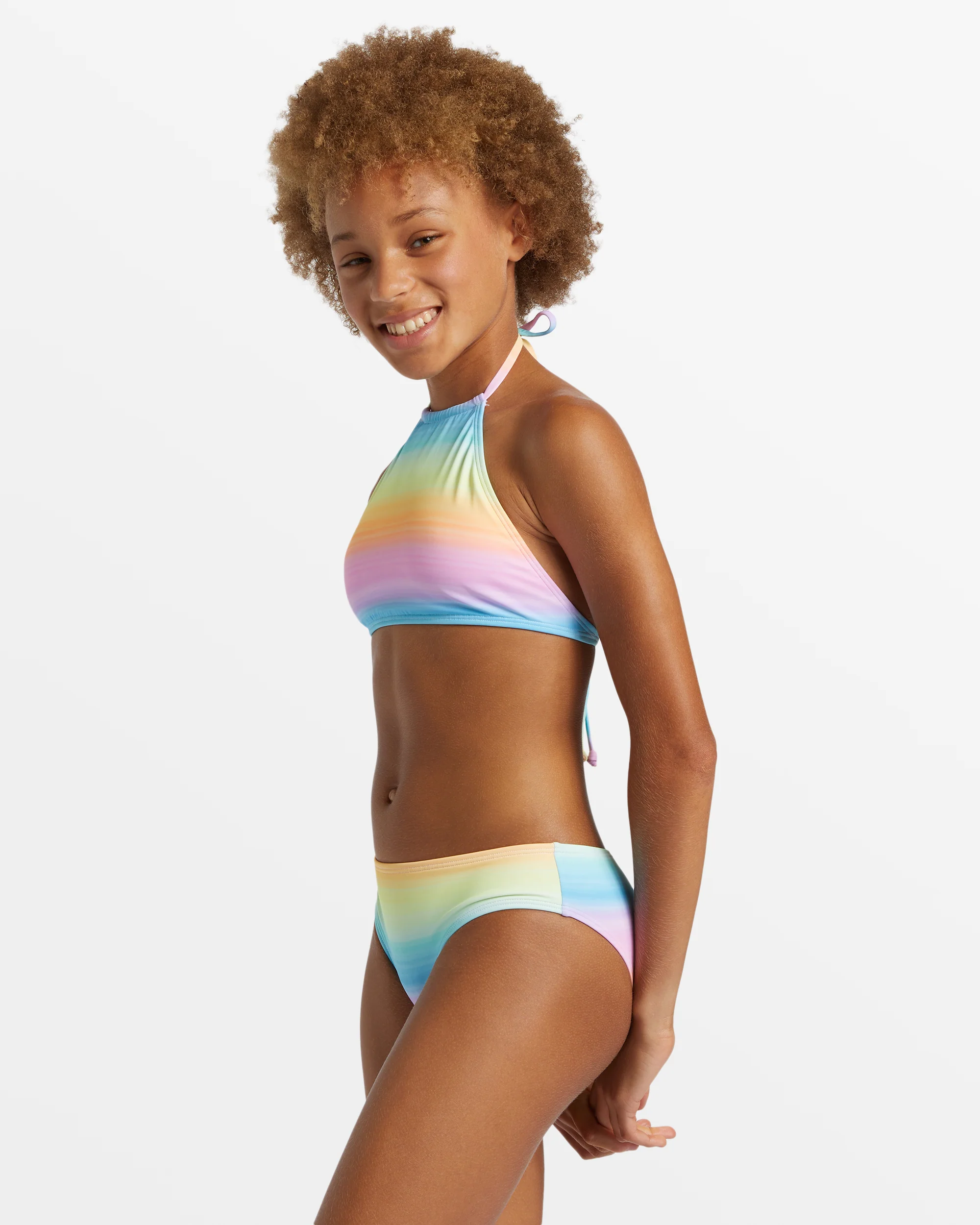 Billabong Girl's Vista Dreamin High Neck Bikini Set - Multi -Biliabong Outlet